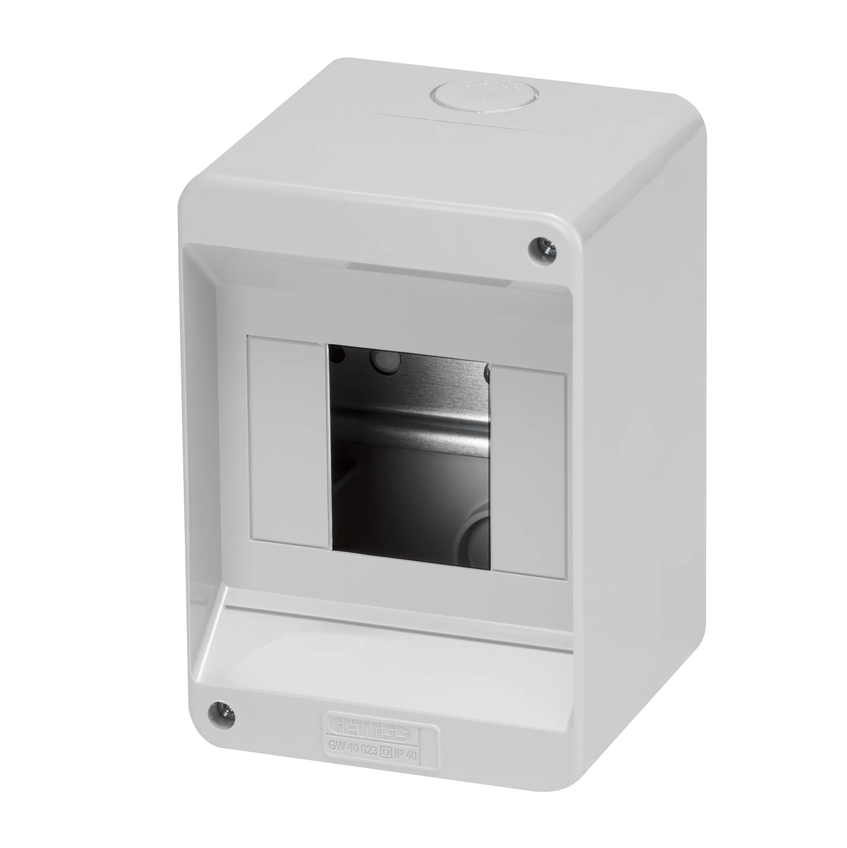 Carcasa tablou montaj aparent pre-aranjat - fara usa - pereti cu perforatie centru - 4 module - ip40 gewiss gw40023