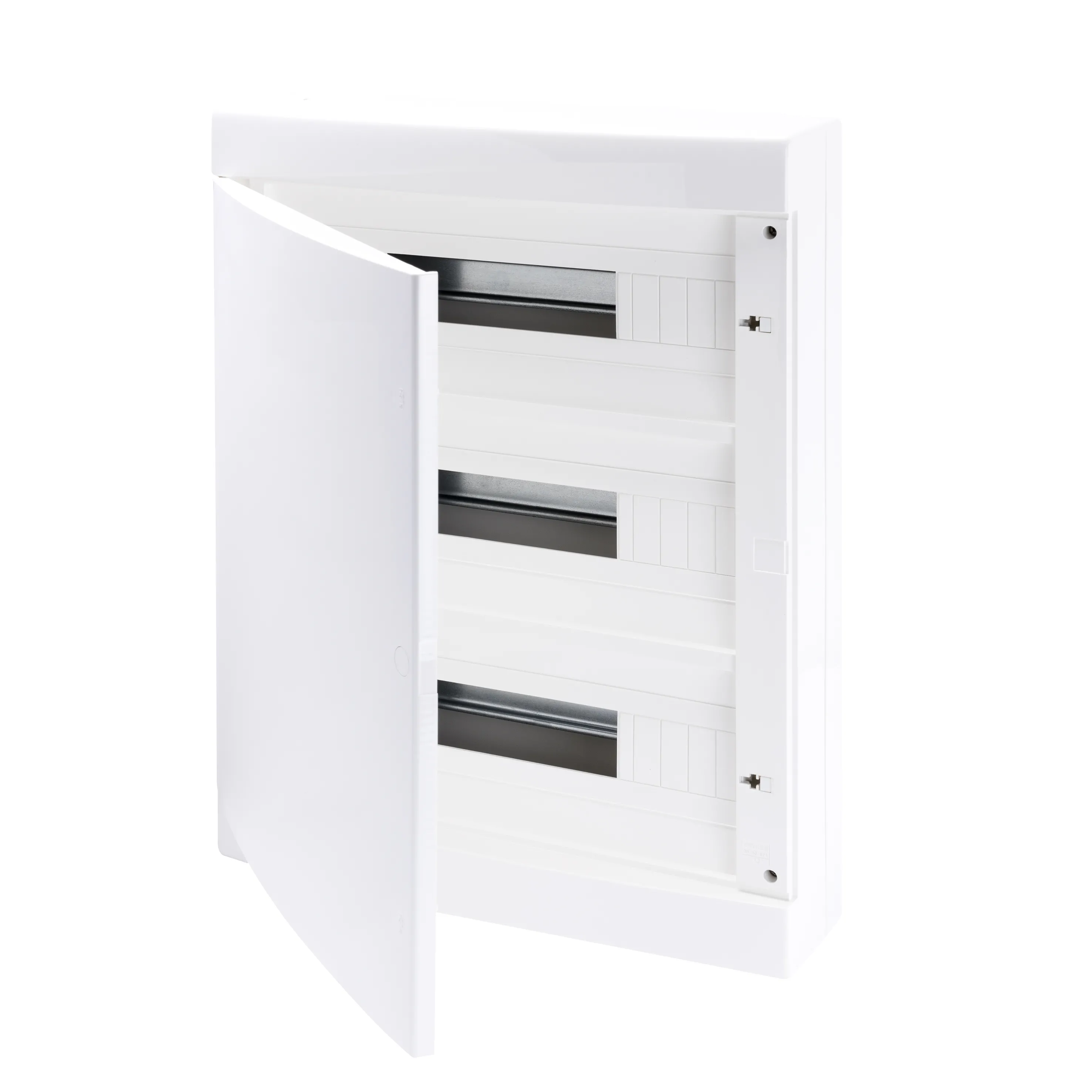 Tablou de Distributie Montaj Aparent - Cu Bloc Terminal N 2 X [(3X16)+(17X10)] E 2 X [(3X16)+(17X10)] - Usa Alb Opac - (18X3) 54 Module IP40 Gewiss GW40071BD
