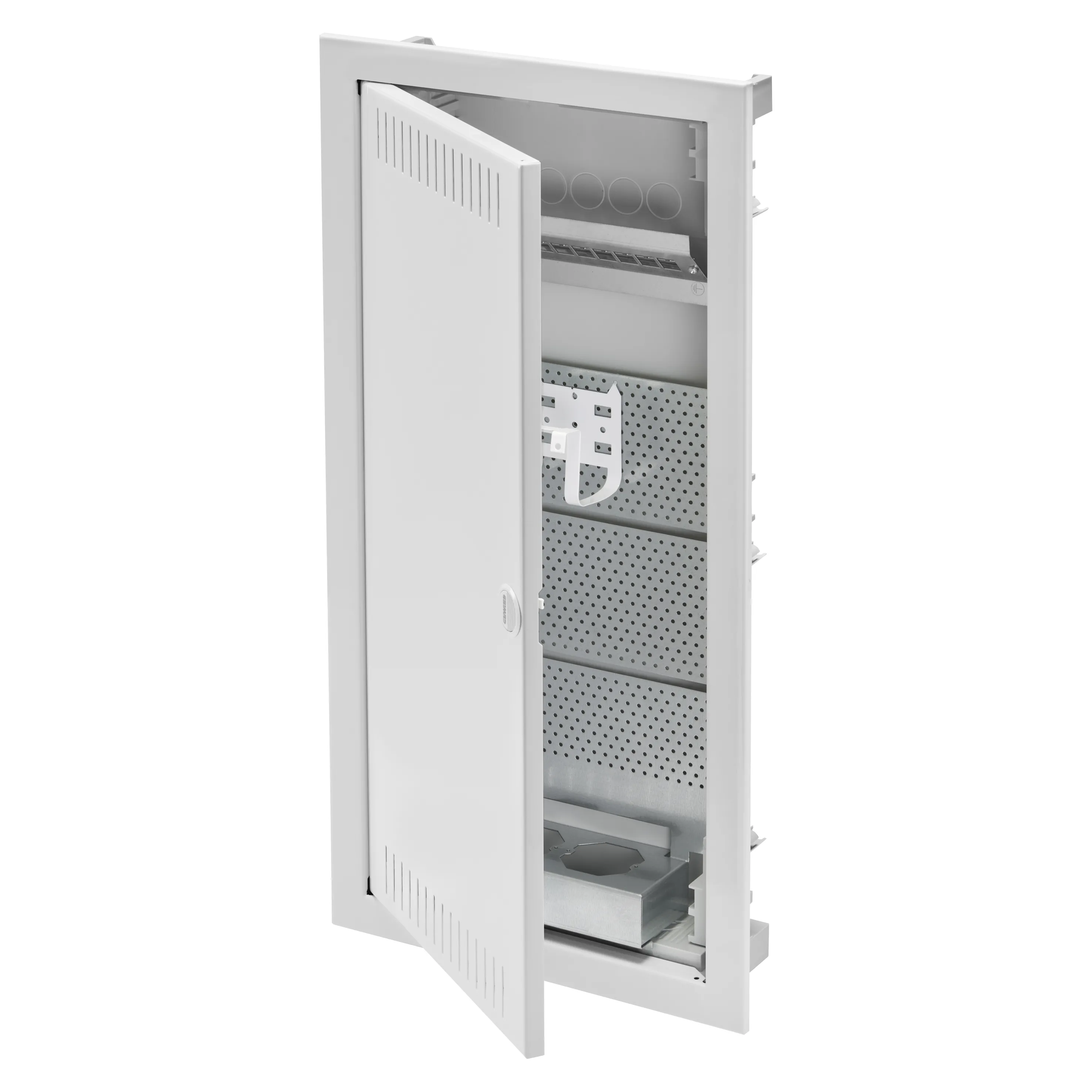 Carcasa Tablou Multimedia Cu Montaj in Pereti Din Gips-Carton - 48 Module - Usa Metalica Gewiss GW40179N