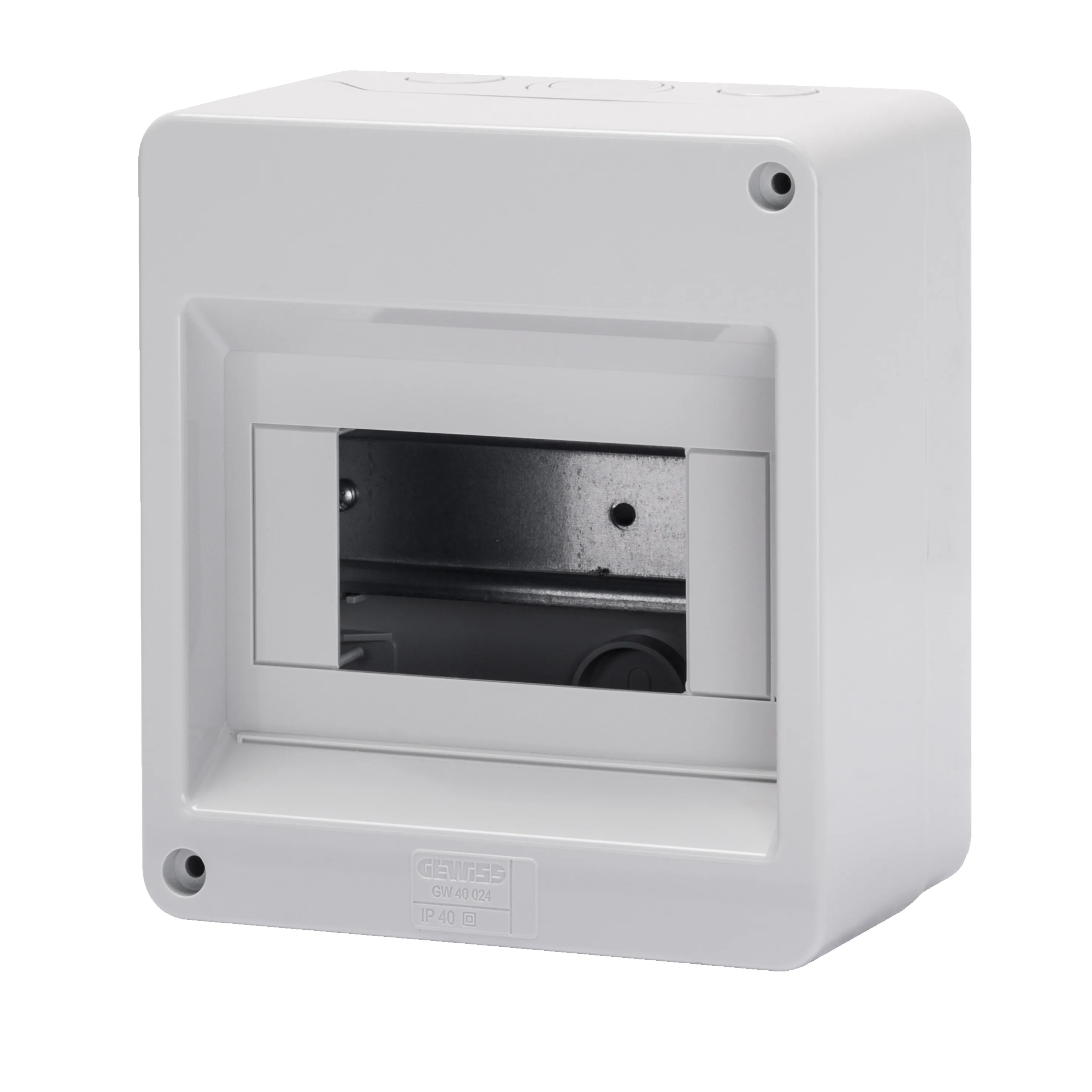 Carcasa tablou montaj aparent pre-aranjat - fara usa - pereti cu perforatie centru - 6 module - ip40 gewiss gw40024