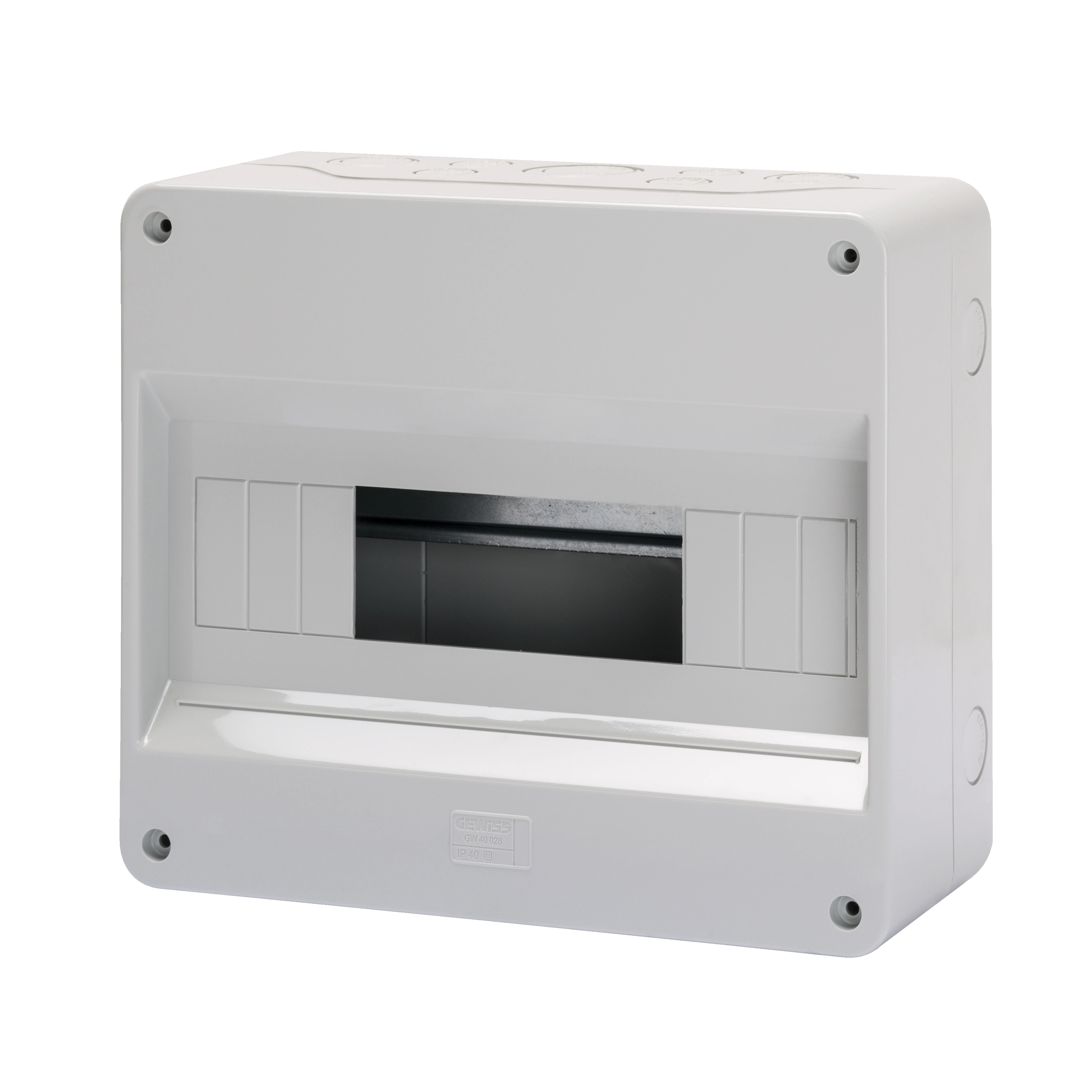 Carcasa tablou montaj aparent pre-aranjat - fara usa - pereti cu perforatie centru - 12+1 module - ip40 gewiss gw40028