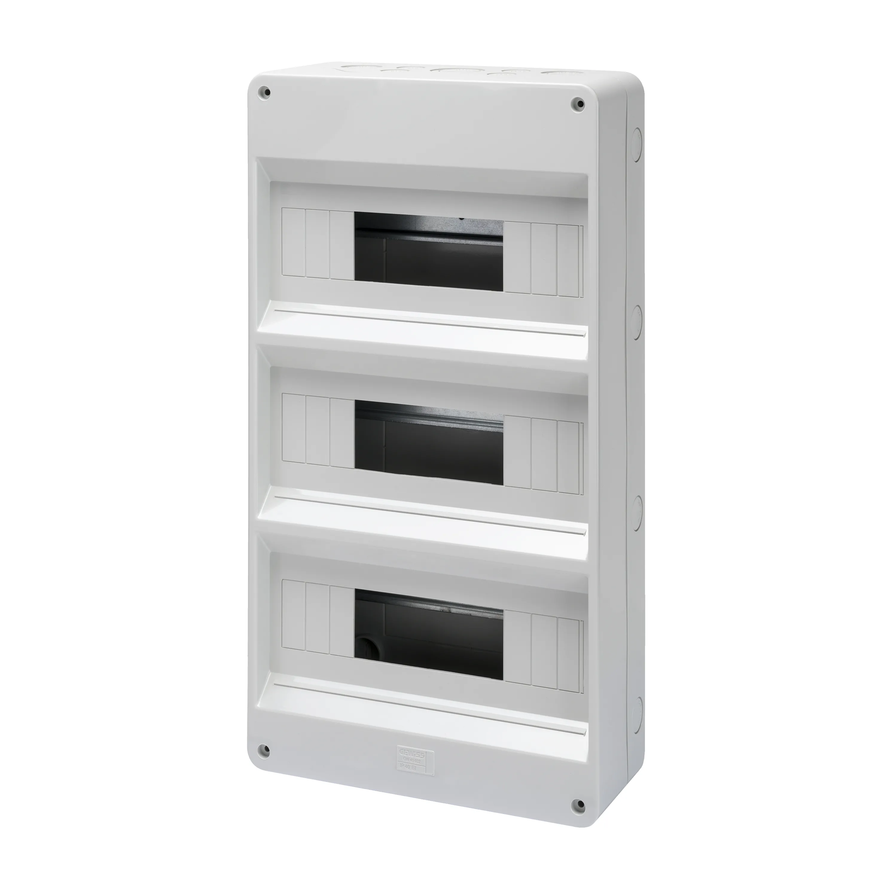 Carcasa Tablou Montaj Aparent Pre-Aranjat - Fara Usa - Pereti Cu Perforatie Centru - 36+3 Module - IP40 Gewiss GW40032