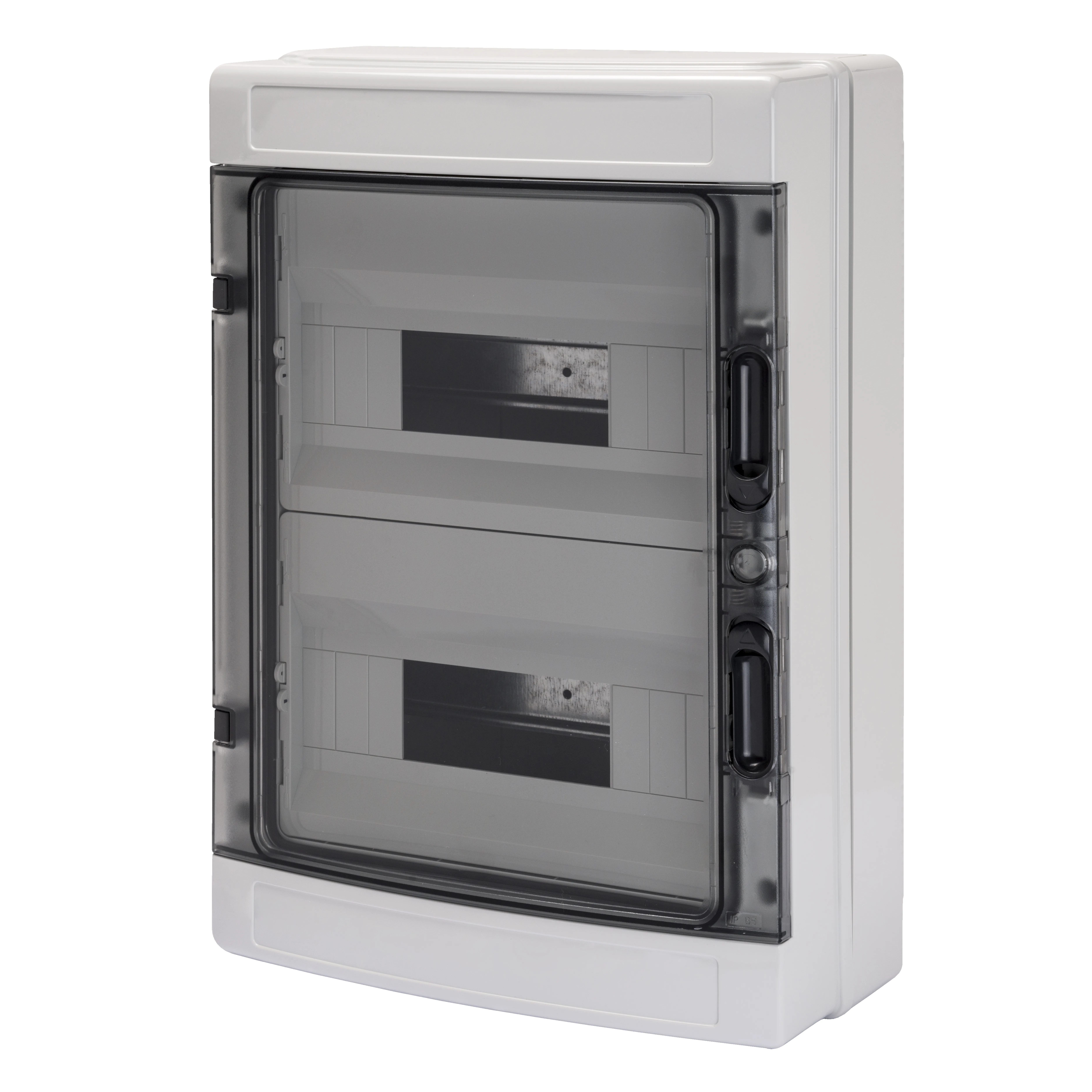Tablou de distributie montaj aparent cu panouri cu fereastra si cadru extractibil - cu regleta de borne n (3x16)+(11x10) e (3x16)+(11x10) - (12x2) 24 