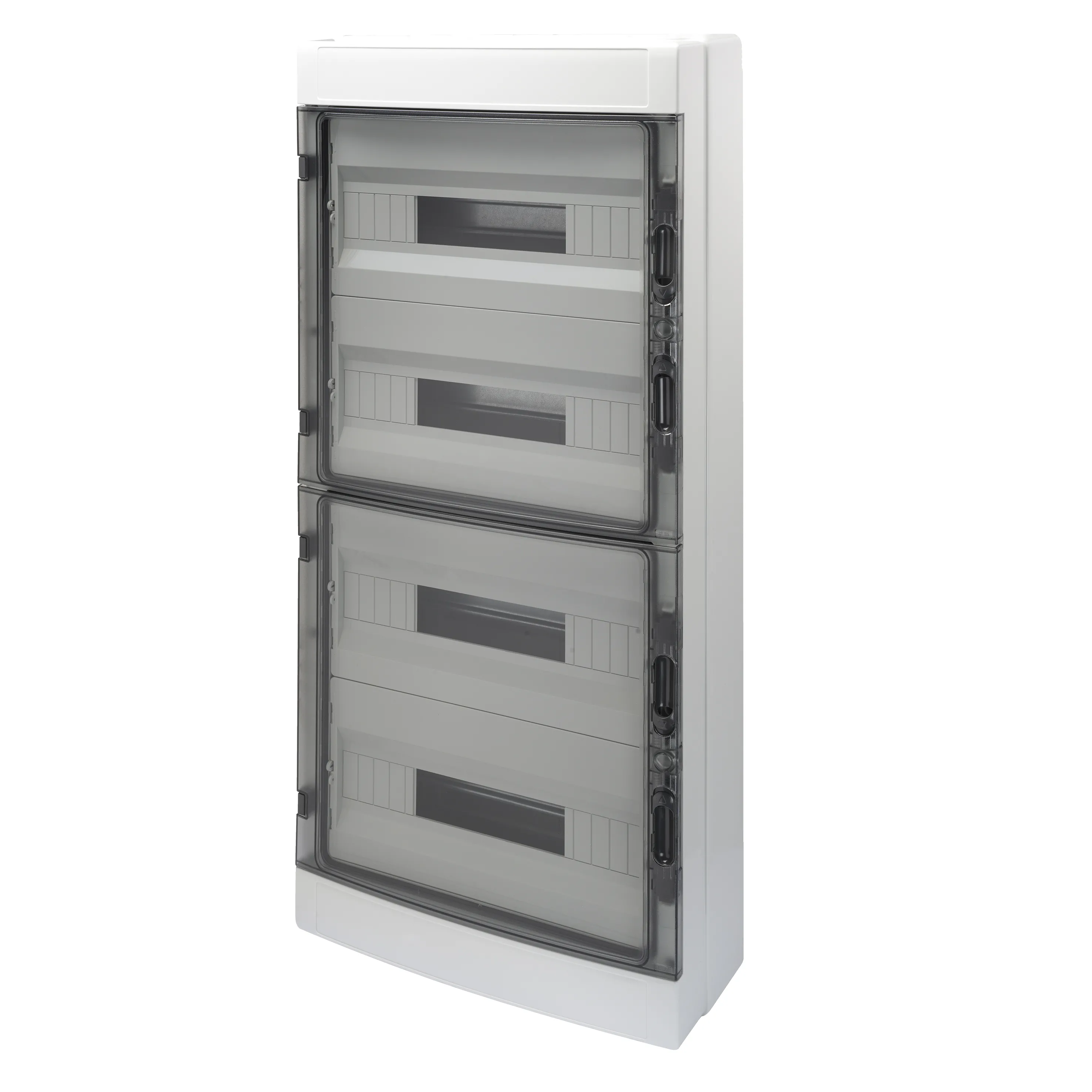 Tablou De Distributie Montaj Aparent Cu Panouri Cu Fereastra Si Cadru Extractibil - Cu Regleta De Borne N 4 X [(3X16)+(17X10)] E 4 X [(3X16)+(17X10)] - (18X4) 72 Module IP65 Gewiss GW40109BQ