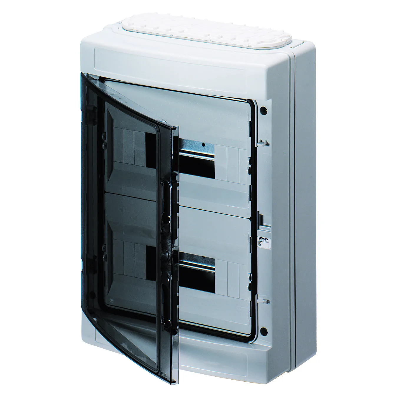 Tablou De Distributie - Standard German - (12X3) 36 Module - IP65 - EchIPat Cu Regleta De Borne - Cu Usa Transparenta Fumurie Gewiss GW40115