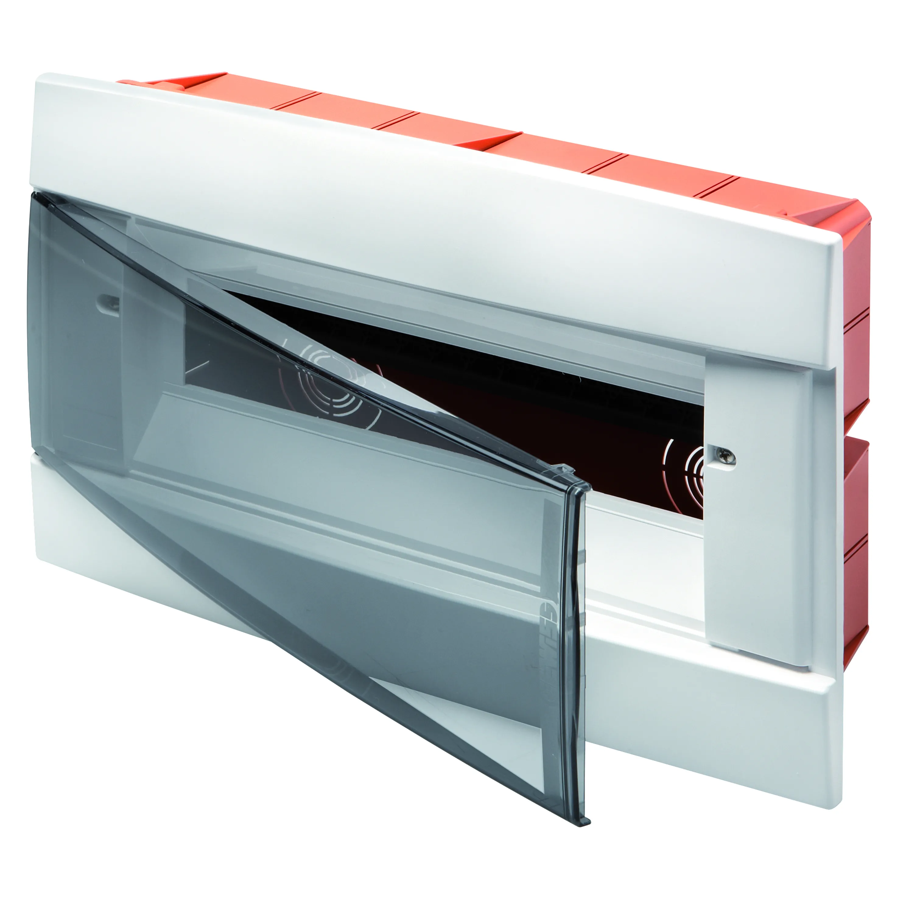 Carcasa tablou decorativa - cu montaj incastrat - pre-aranjata pentru regletele de borne ale carcasei - 330x218x25 - alb - 12+1 module gewiss 
