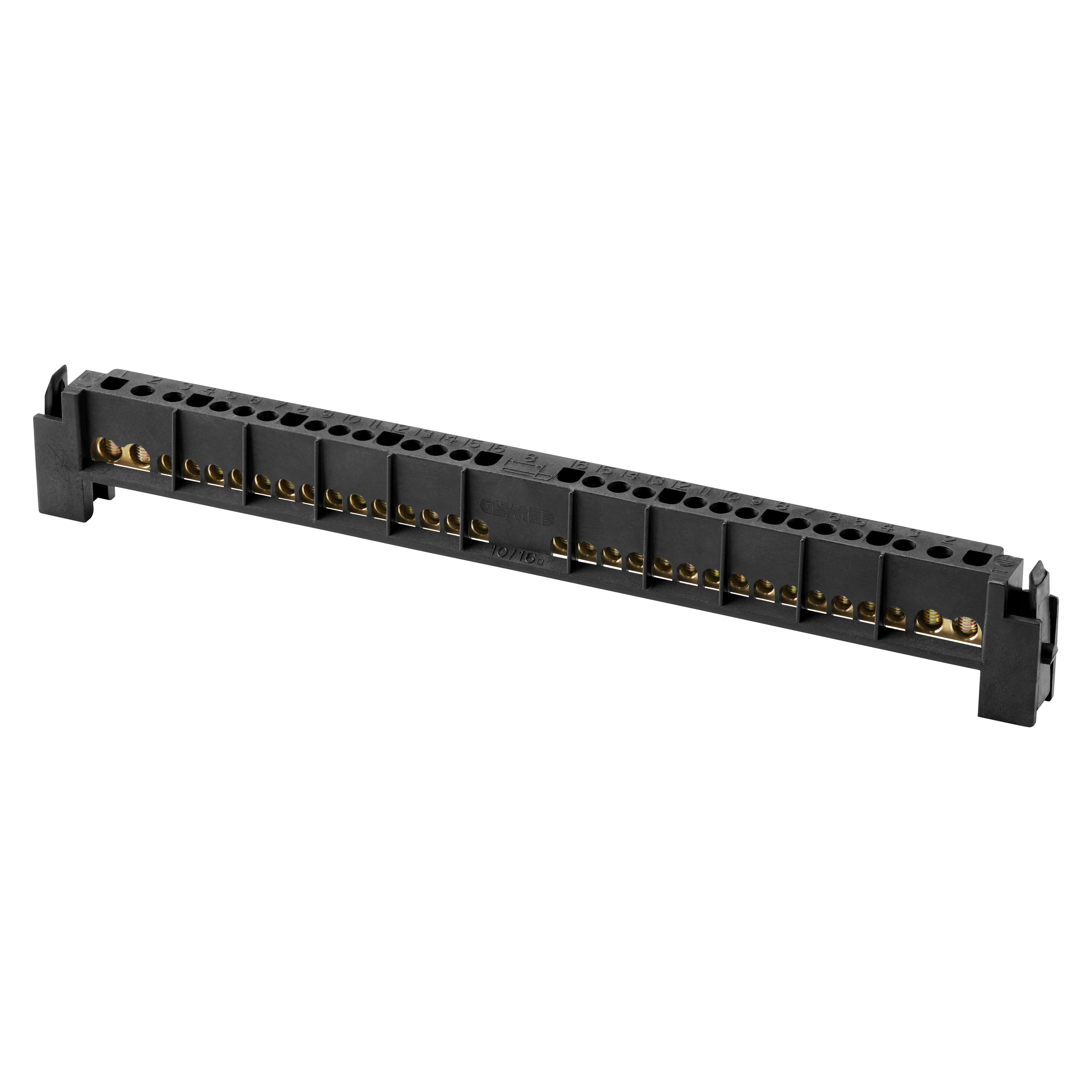 Regleta de borne n+e (2x10 mm²+14x6 modulem²) gewiss gw40454n