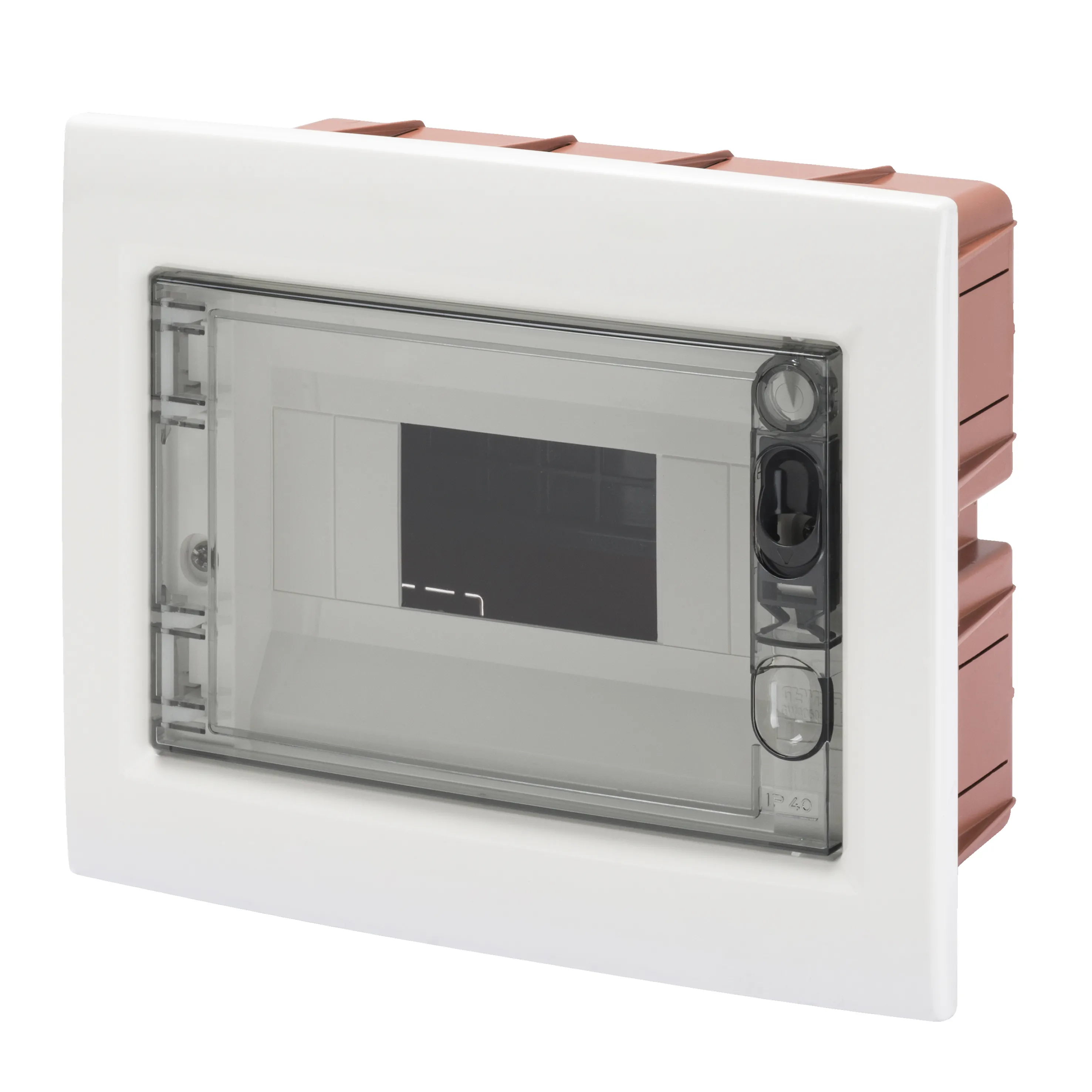 Tablou de distributie montaj Incastrat cu Usa Transparenta Fumurie 8 Module IP40 Gewiss GW40604