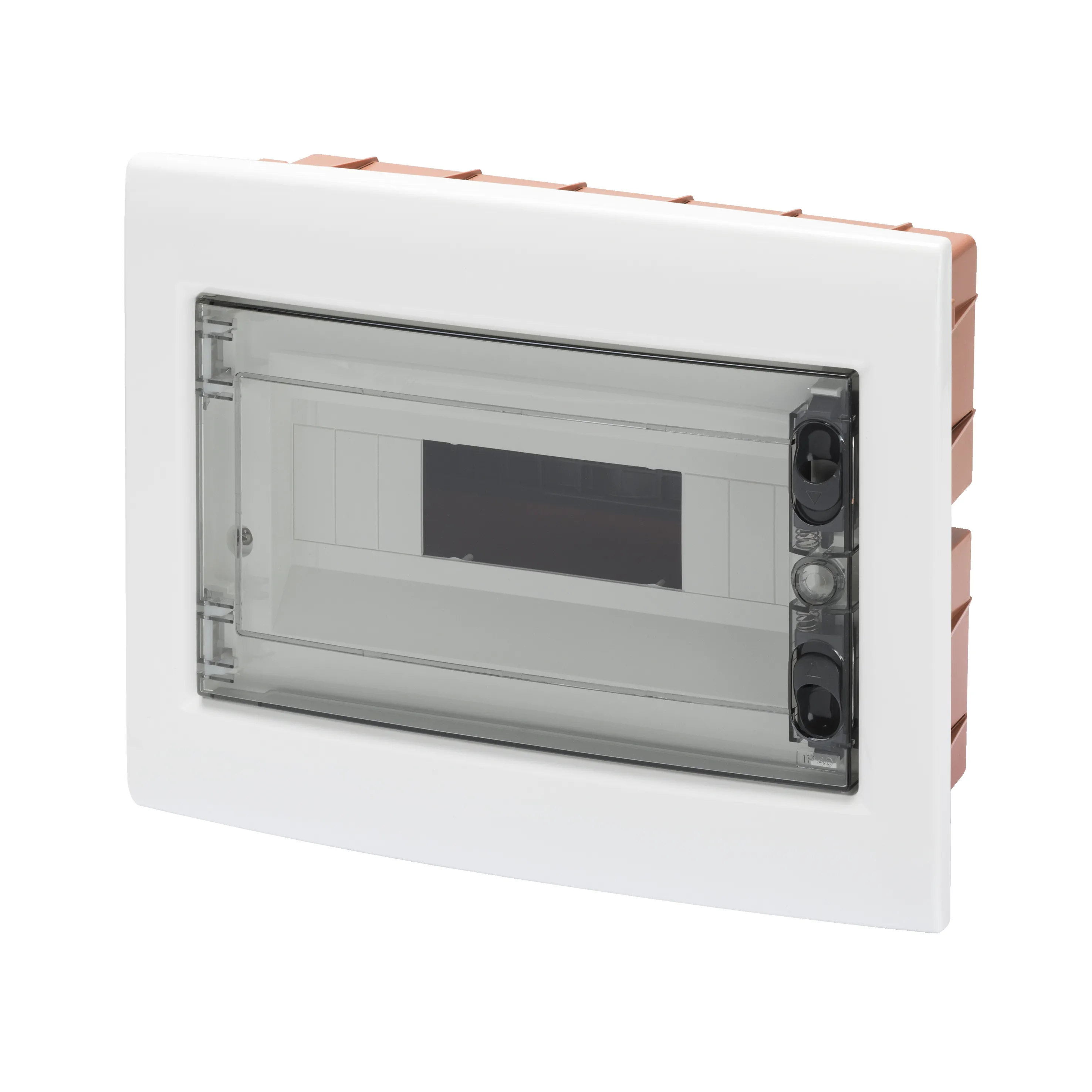 Tablou de distributie montaj incastrat cu usa transparenta fumurie 12 module ip40 gewiss gw40605