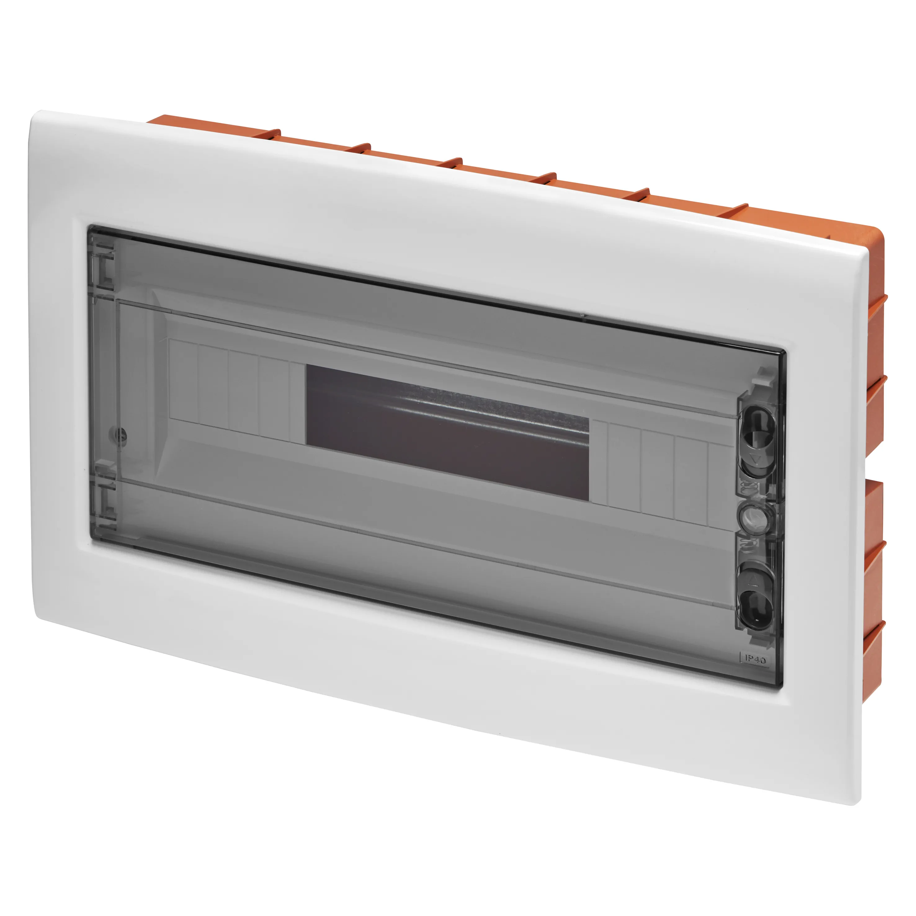 Tablou de distributie montaj incastrat cu usa transparenta fumurie 18 module ip40 gewiss gw40608