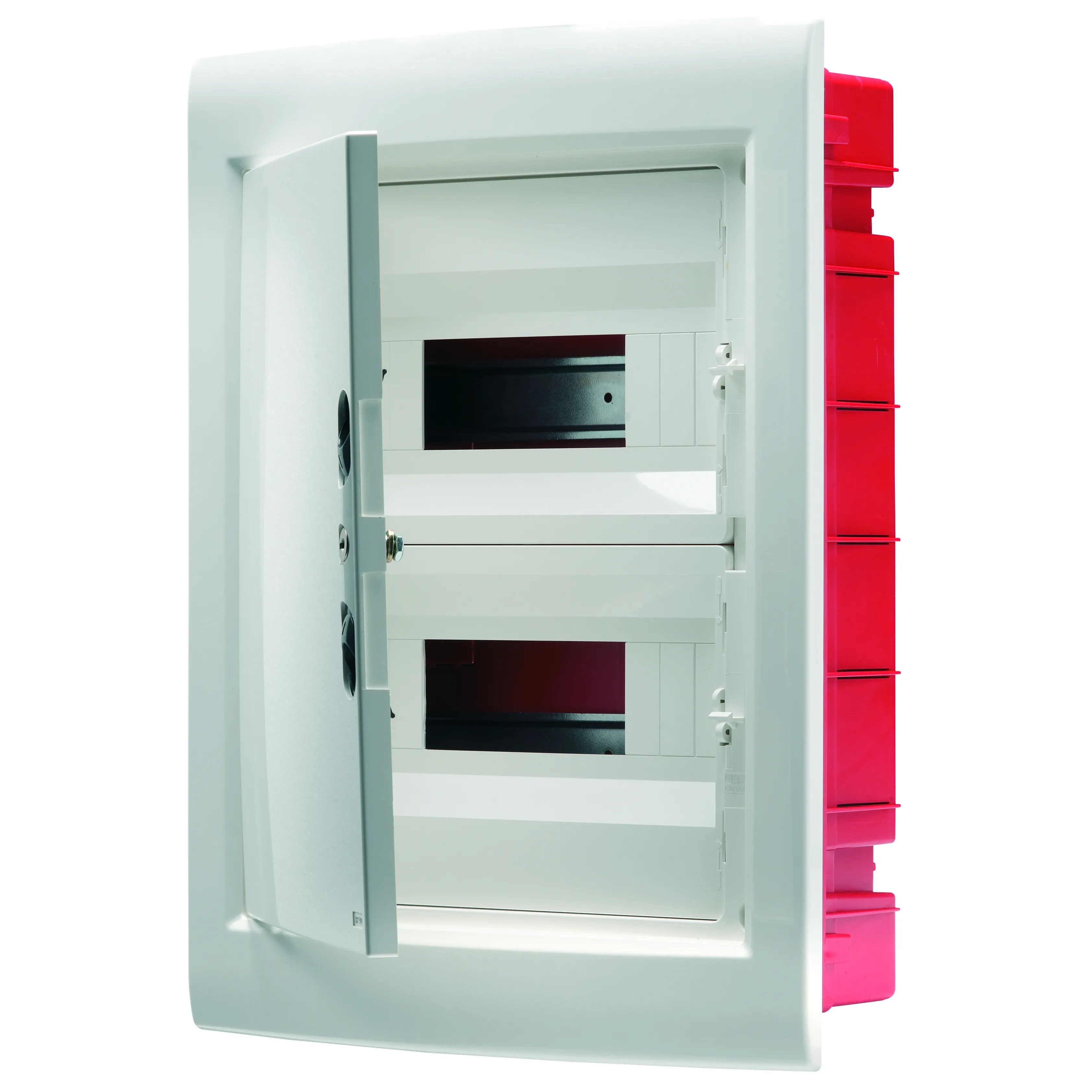 Tablou De Distributie - Panou Cu Fereastra Si Cadru Extractibil - Usa Alb Opac - Bloc De Borne N (3X16)+(11X10) E (3X16)+(11X10) - 24 Module (12X2) IP40 Gewiss GW40886BS