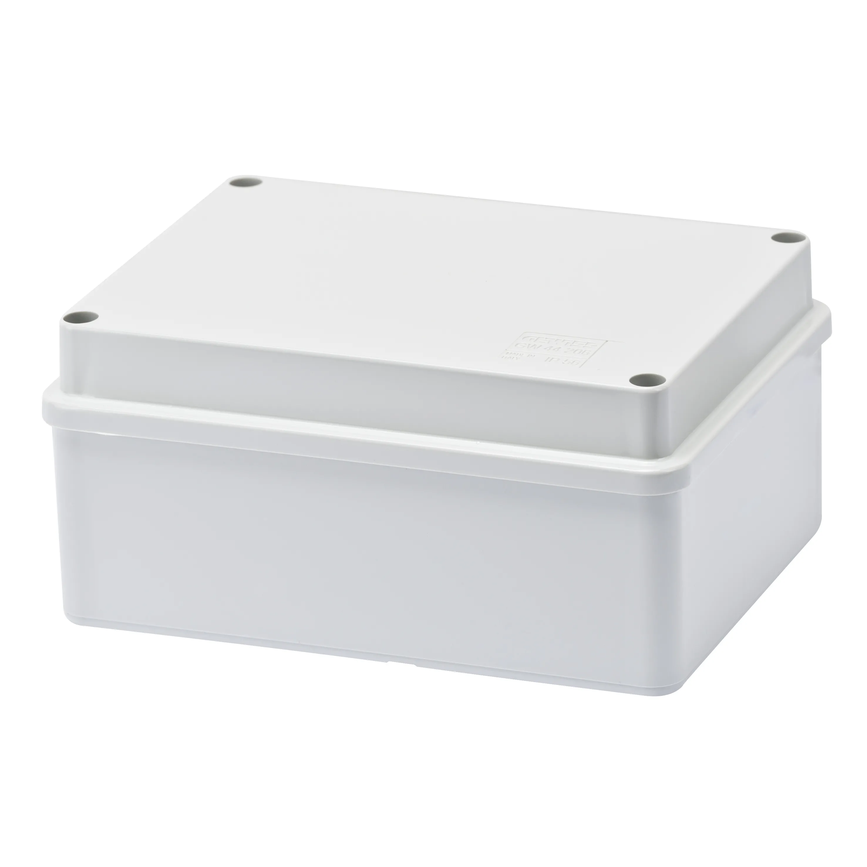 Cutie De Jonctiune Doza Cu Capac Cu Filet Simplu IP56 Dimensiuni Interne 150X110X70 Pereti Netezi Gri Ral 7035 Gewiss GW44206