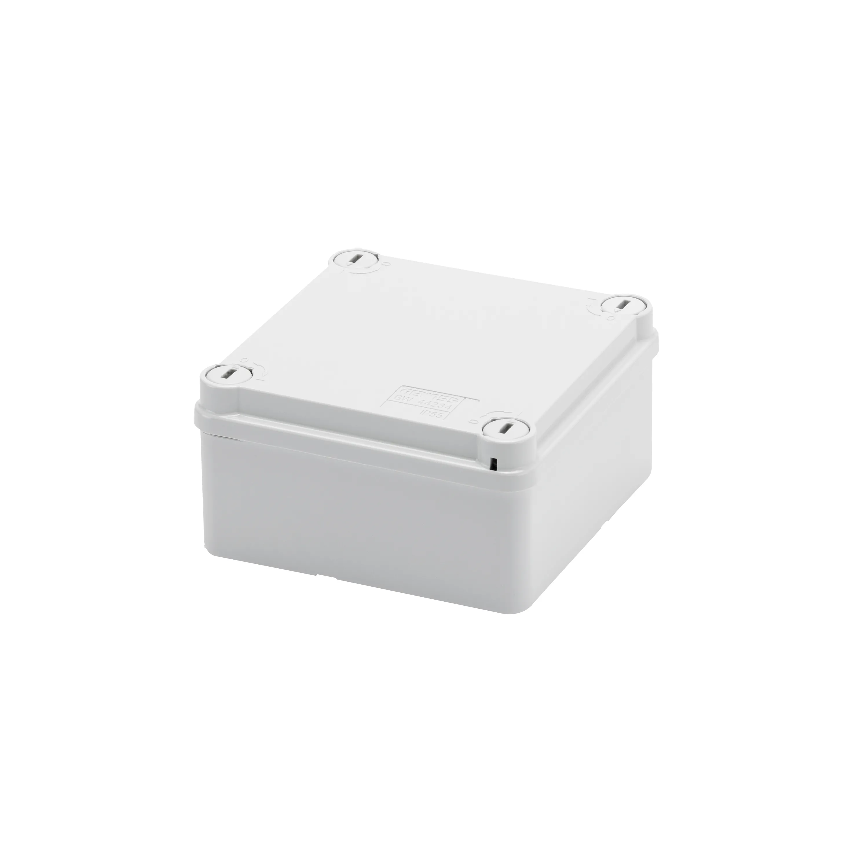 Cutie De Jonctiune Doza Cu Capac De Fixare Rapida IP55 Dimensiuni Interne 100X100X50 Pereti Netezi Gri Ral 7035 Gewiss GW44234