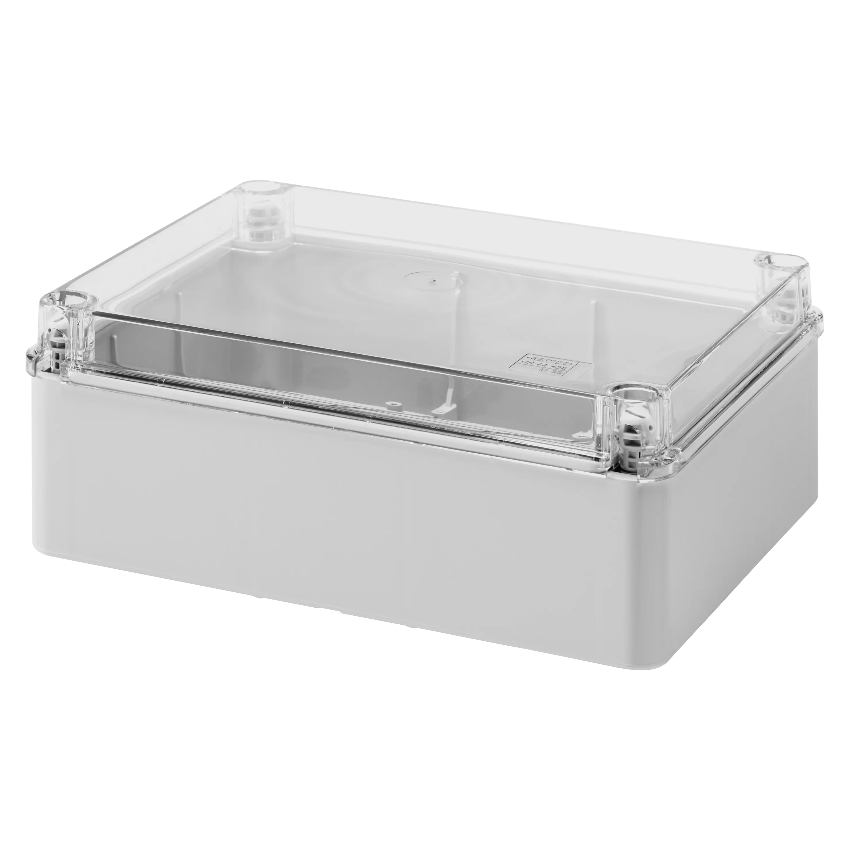 Cutie Pentru Jonctiuni Si Pentru EchIPamente Electrice Si Electronice Cu Capac Simplu Transparent IP56 Dimensiuni Interne 240X190X90 Cu Pereti Netezi Gewiss GW44428