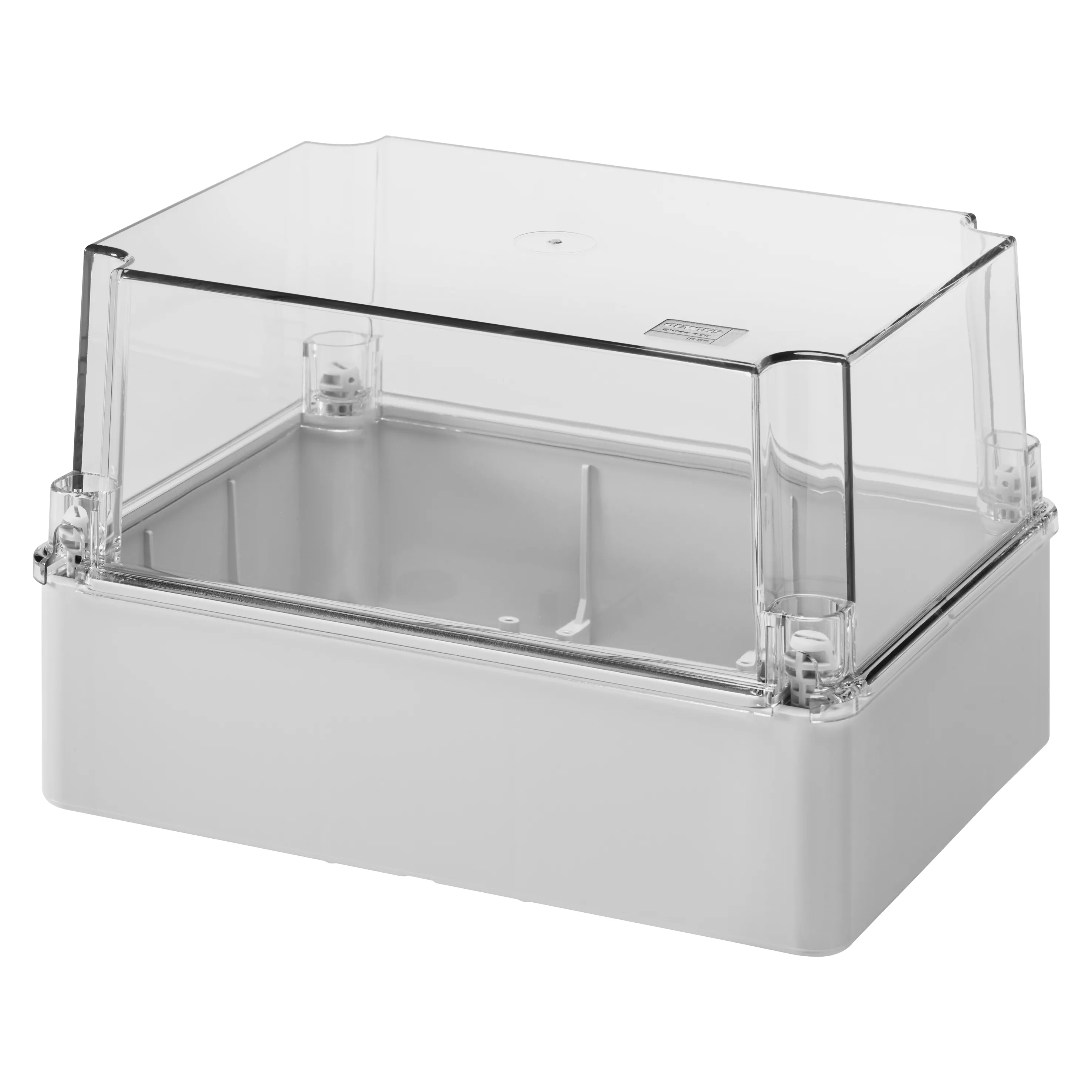 Cutie pentru jonctiuni si pentru echipamente electrice si electronice cu capac transparent adanc ip56 dimensiuni interne 240x190x160 cu pereti netezi 