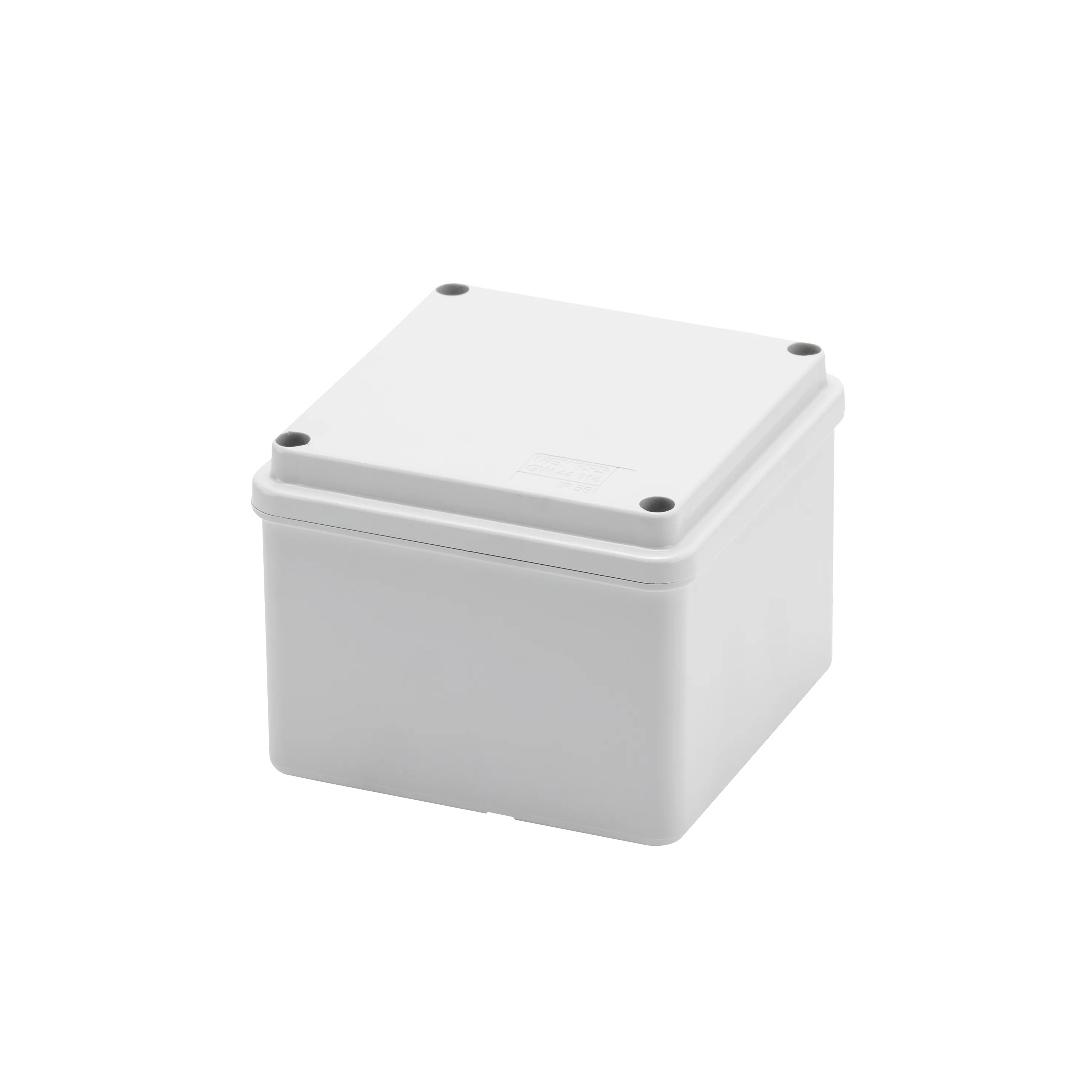 Cutie De Jonctiune Doza Cu Capac Inferior De Mare Capacitate Si Capac Cu Filet Simplu IP56 Dimensiuni Interne 100X100X80 Pereti Netezi Gri Ral 7035 Gewiss GW44114