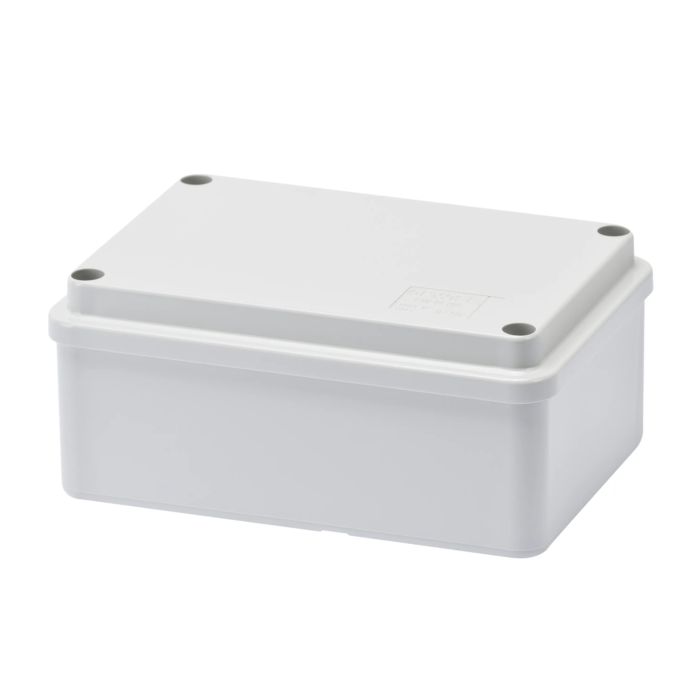 Cutie De Jonctiune Doza Cu Capac Cu Filet Simplu IP56 Dimensiuni Interne 120X80X50 Pereti Netezi Gri Ral 7035 Gewiss GW44205