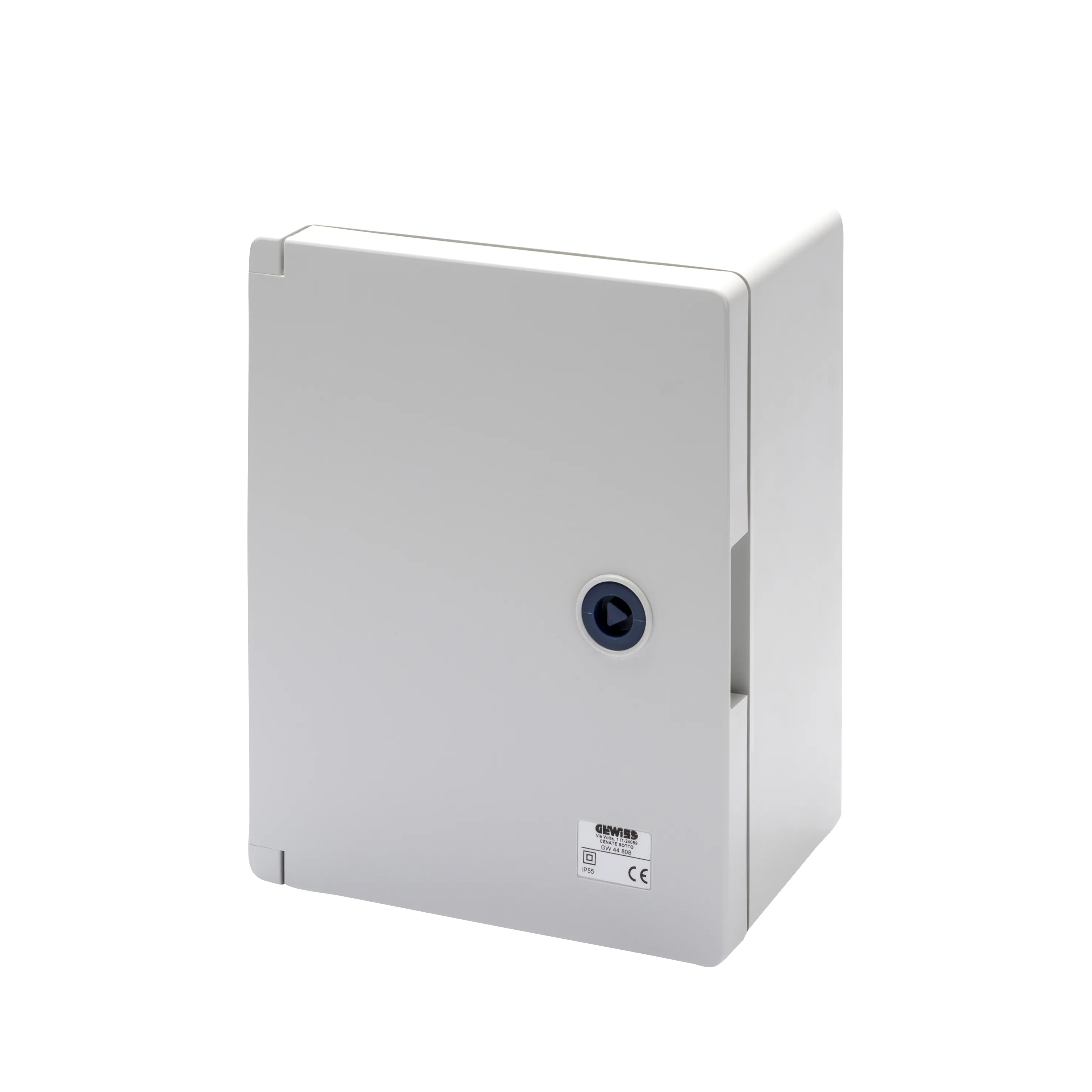 Placa etansa cu usa goala prevazuta cu incuietoare gwplast 120 200x254x135 ip55 gri ral 7035 gewiss gw44808