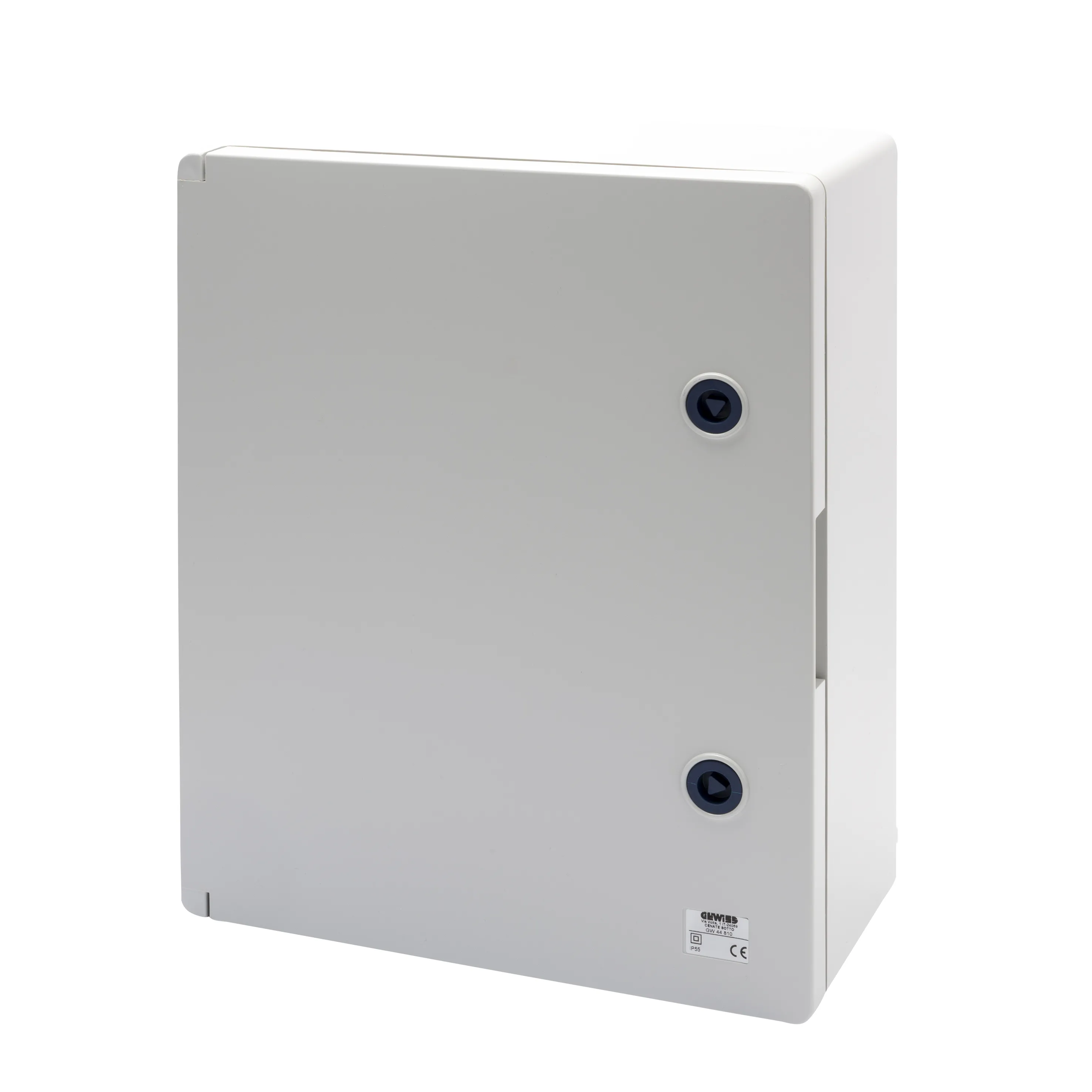 Placa etansa cu usa goala prevazuta cu incuietoare gwplast 120 316x396x160 ip55 gri ral 7035 gewiss gw44810