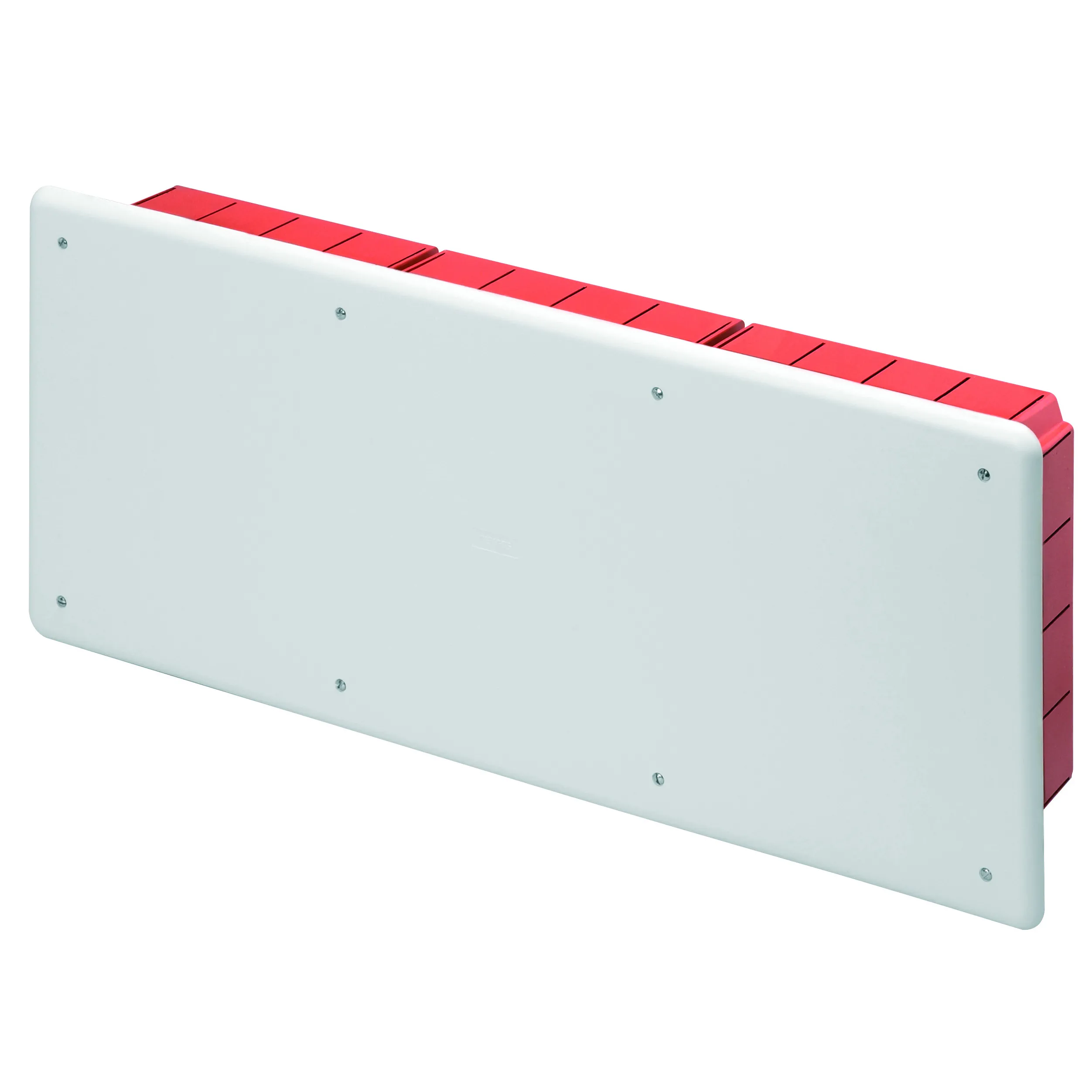 Cutie de jonctiune doza si conexiune pentru pereti din caramida cu sina din dimensiuni 516x202x90 capac alb ral9016 gewiss gw48010