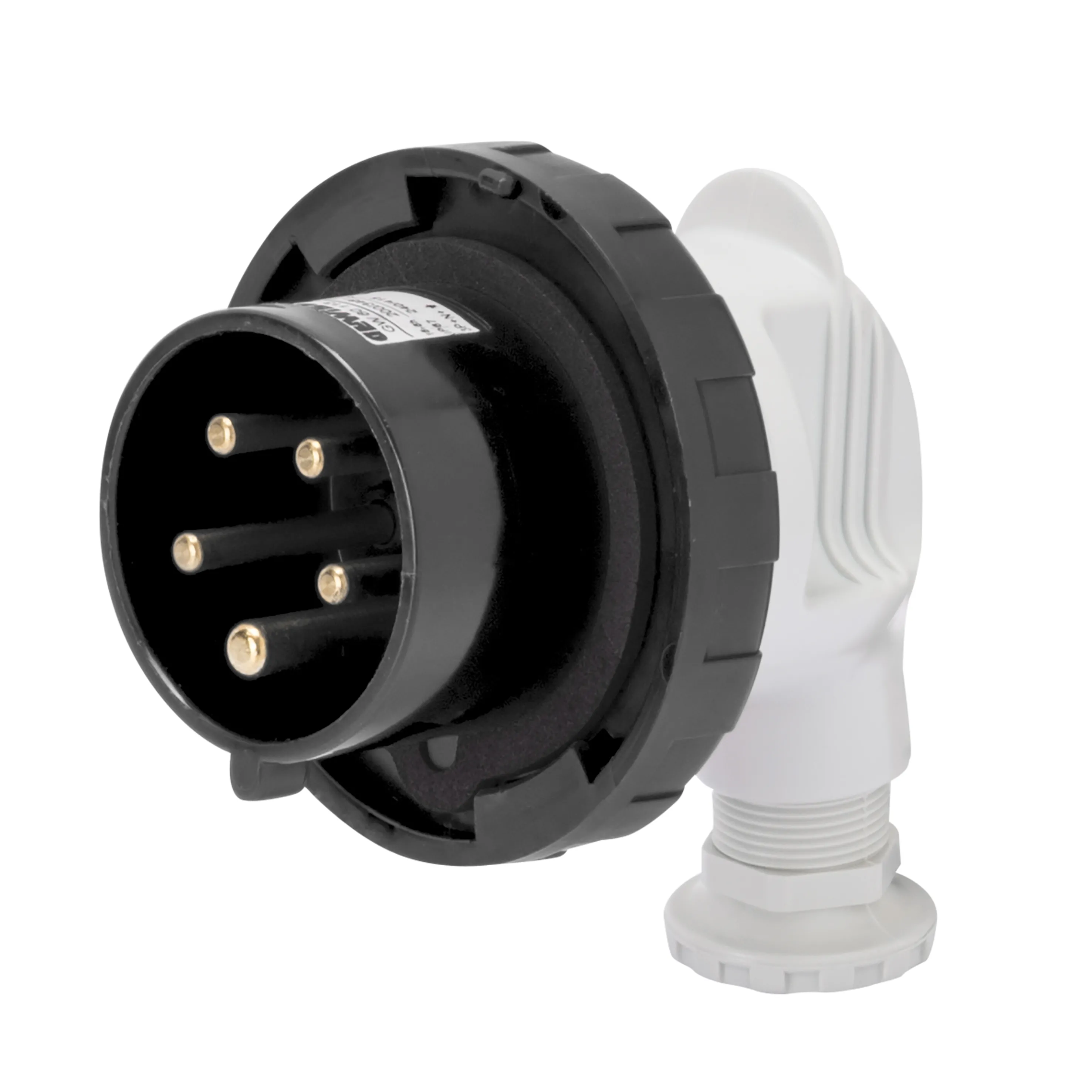 Fisa 90° ip67 3p+n+e 16a 480-500v 50/60hz negru 7h cablaj cu surub gewiss gw60115