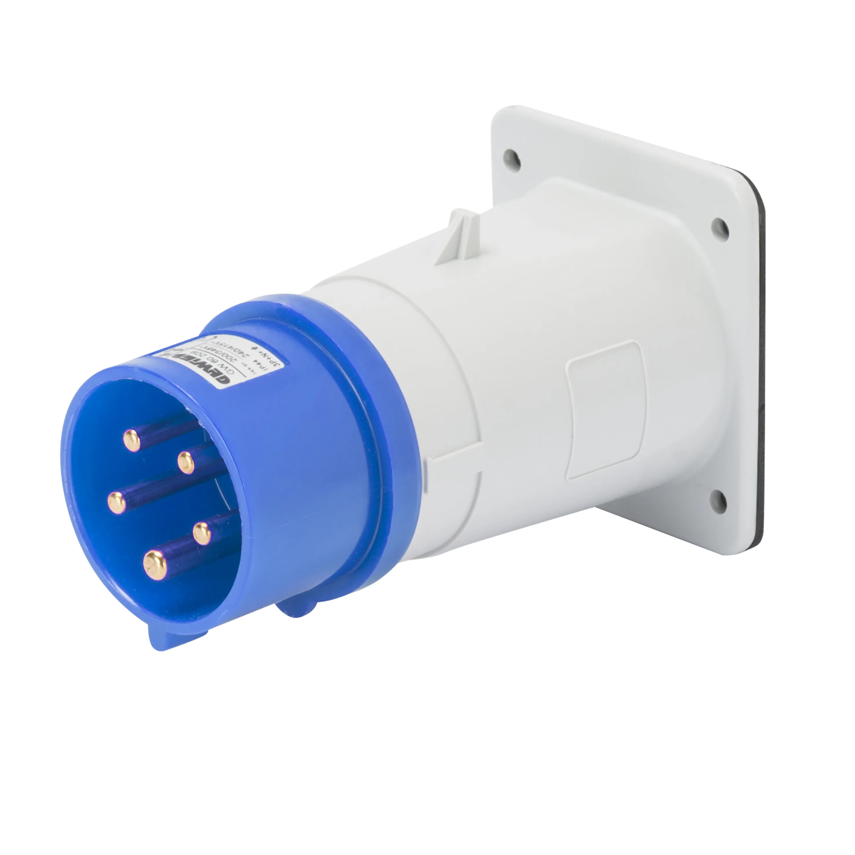 Fisa dreapta cu montaj incastrat ip44 3p+e 16a 200-250v 50/60hz albastru 9h cablaj cu surub gewiss gw60205