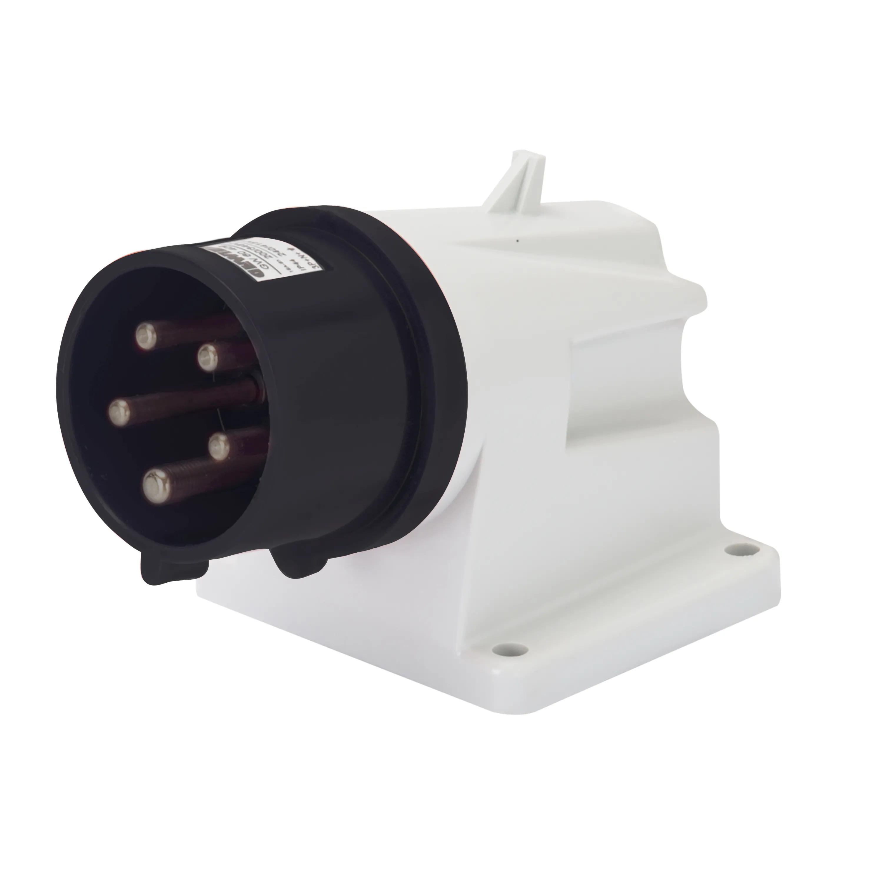 Fisa Dreapta cu montaj aparent In Unghi De 90° IP44 3P+E 32A 480-500V 50/60Hz Negru 7H Cablaj Cu Surub Gewiss GW60421