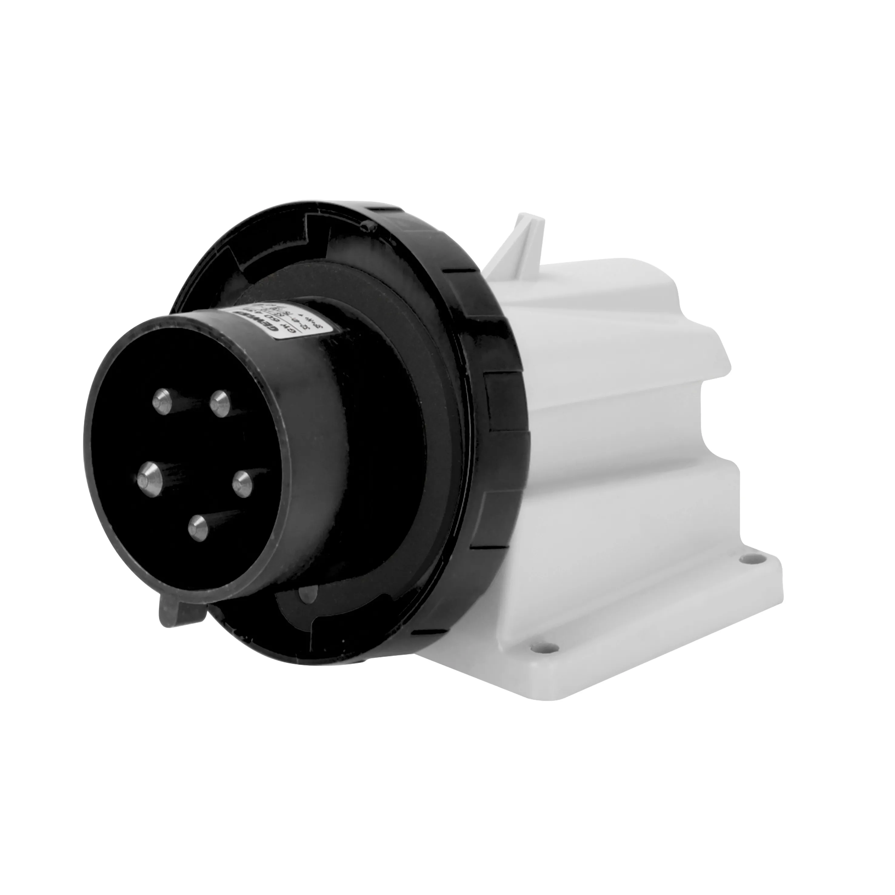 Fisa Dreapta cu montaj aparent In Unghi De 90° IP67 3P+N+E 16A 480-500V 50/60Hz Negru 7H Cablaj Cu Surub Gewiss GW60433
