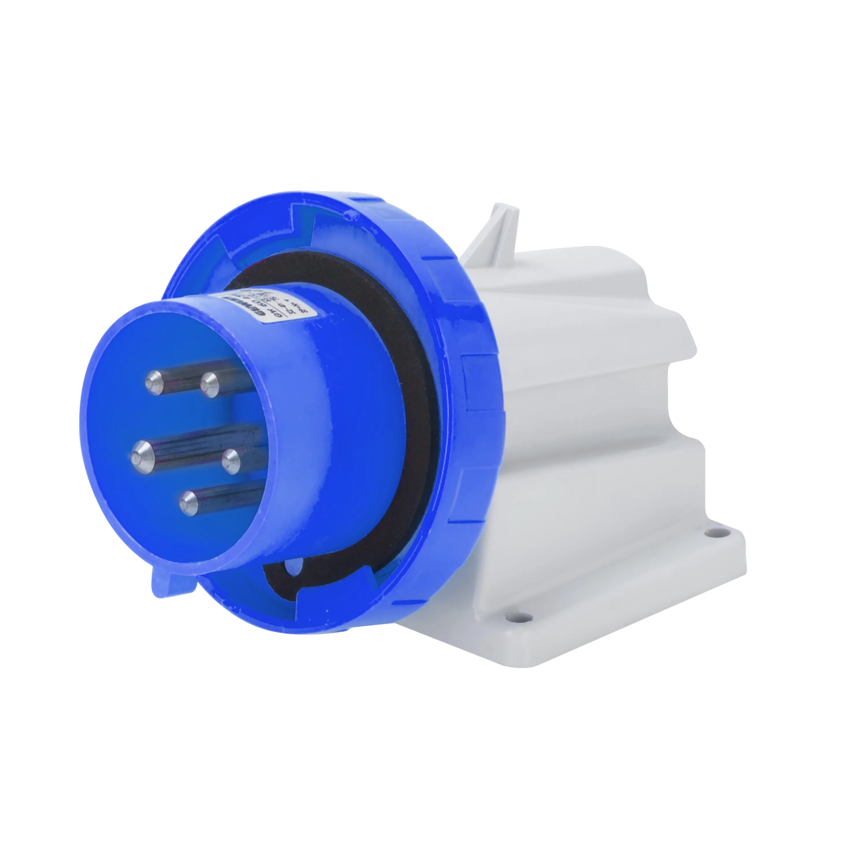 Fisa dreapta cu montaj aparent in unghi de 90° ip67 3p+n+e 32a 200-250v 50/60hz albastru 9h cablaj cu surub gewiss gw60439