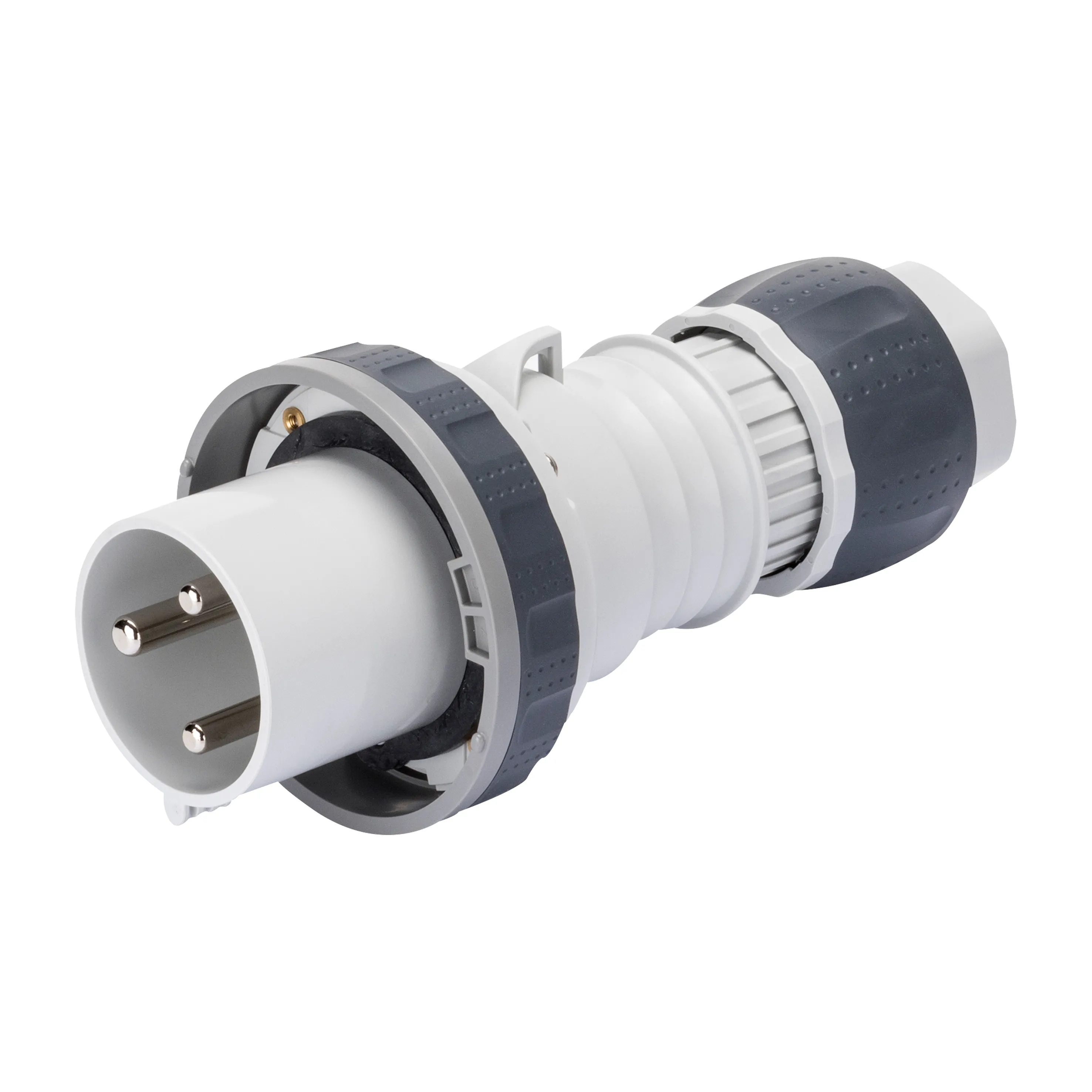 Fisa Dreapta HP IP66/IP67/IP68/IP69 2P+E 63A >250V C.C. Gri 8H Terminal Manta Gewiss GW61068H