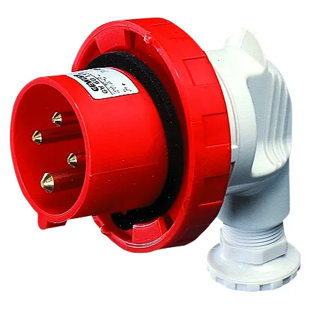 Fisa 90° IP67 3P+E 16A 380-415V 50/60Hz Rosu 6H Cablaj Cu Surub Gewiss GW60112