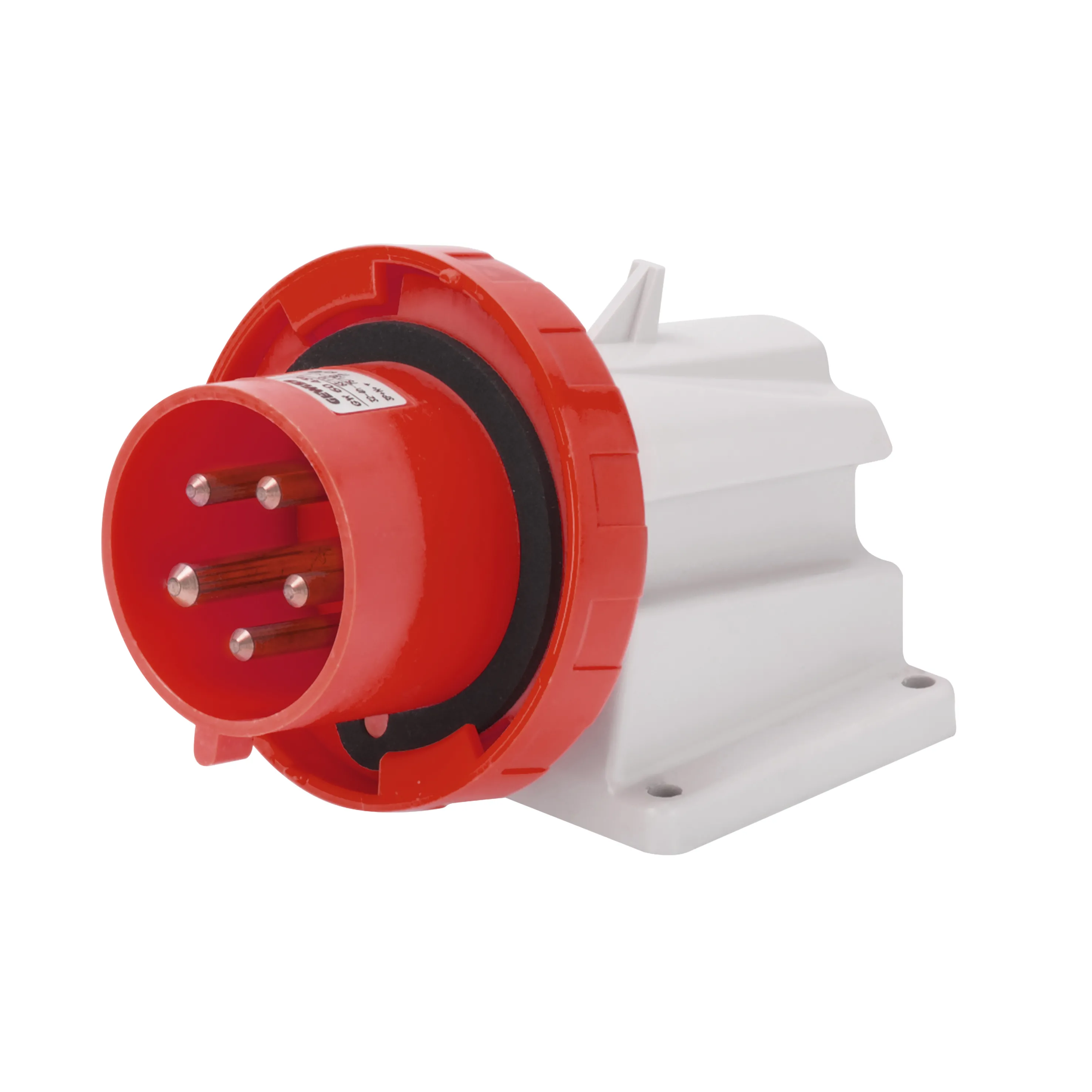 Fisa Dreapta cu montaj aparent In Unghi De 90° IP67 2P+E 32A 380-415V 50/60Hz Rosu 9H Cablaj Cu Surub Gewiss GW60440