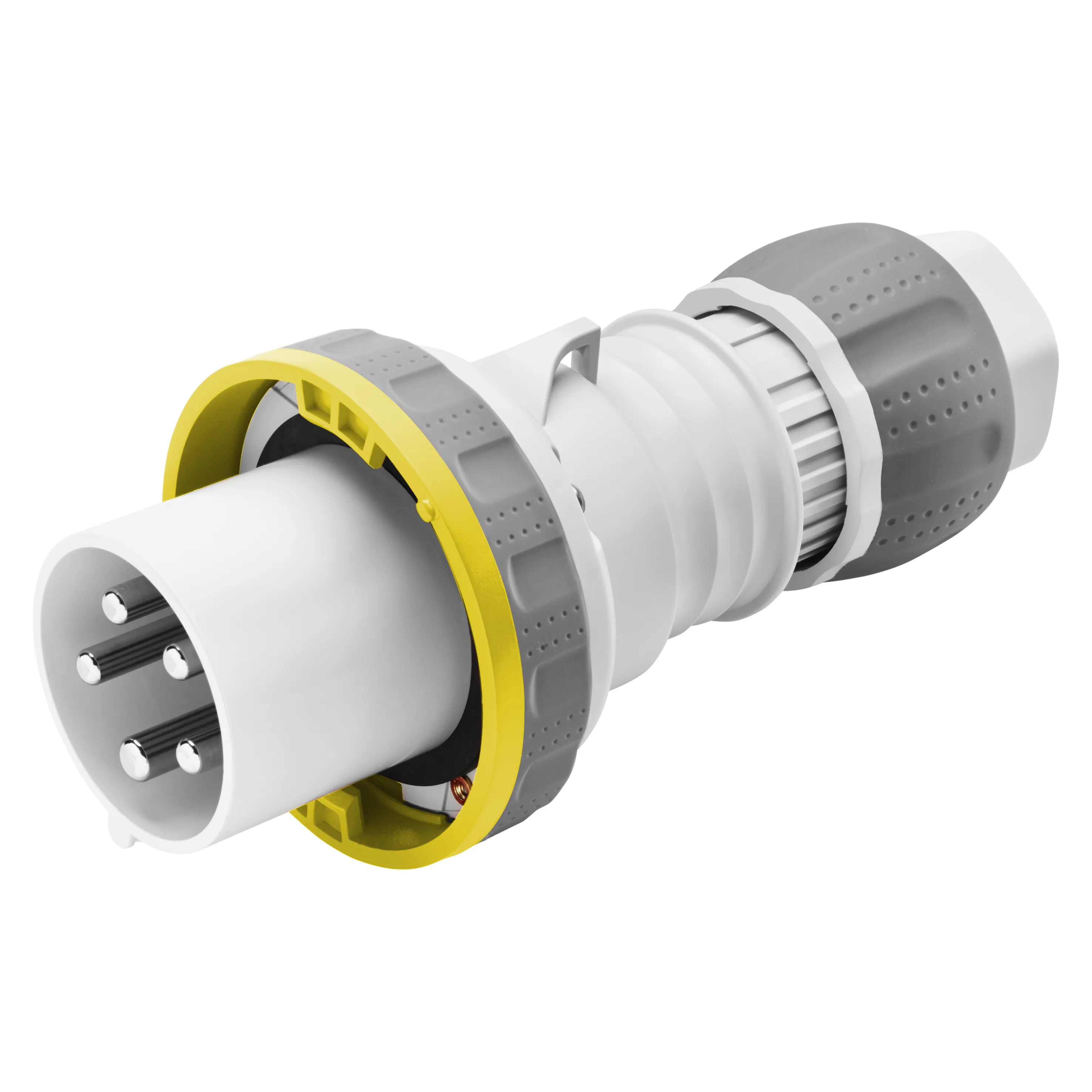 Fisa Dreapta HP IP66/IP67/IP68/IP69 2P+E 125A 100-130V 50/60Hz Galben 4H Terminal Manta Gewiss GW60664H