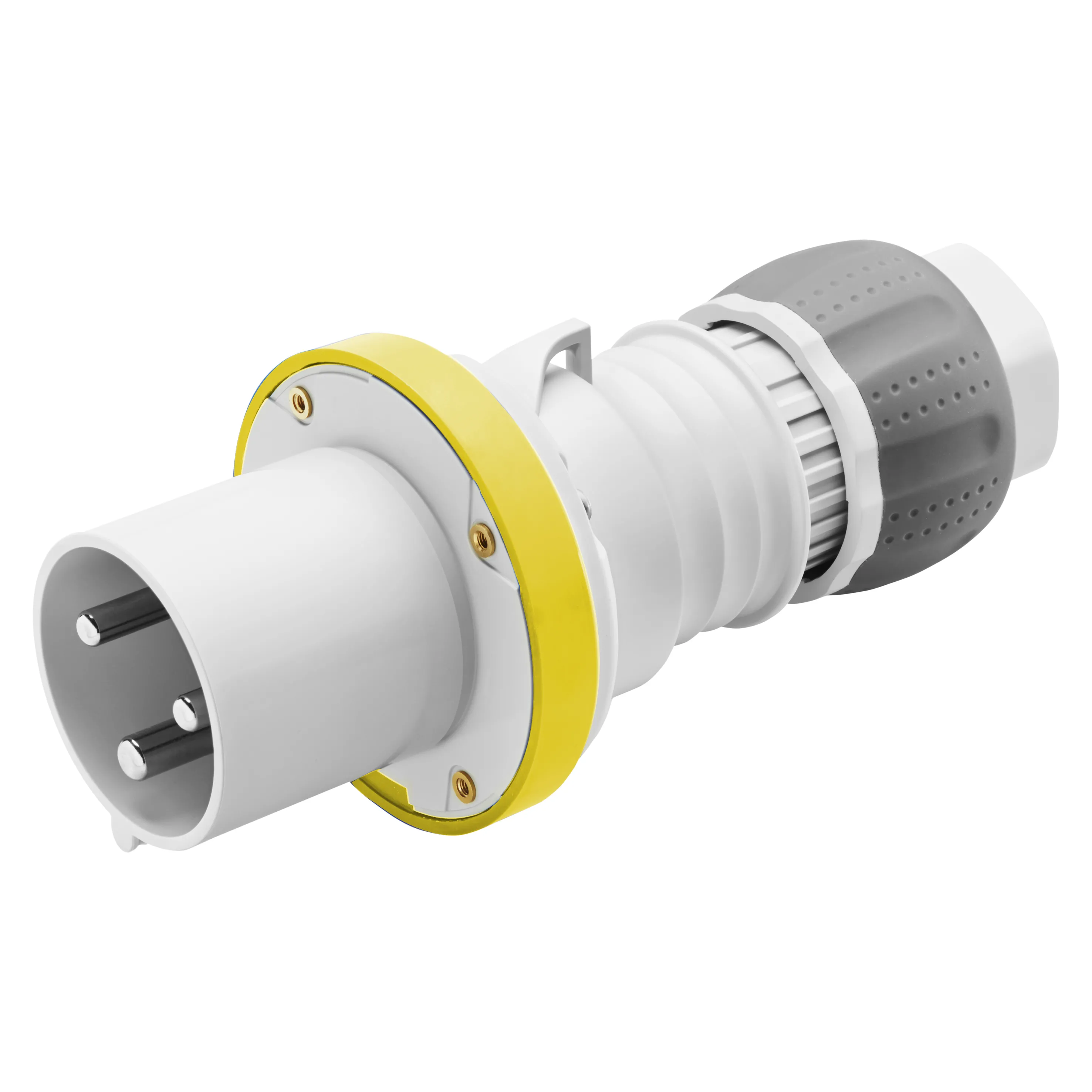 Fisa Dreapta HP IP44/IP54 3P+E 63A 100-130V 50/60Hz Galben 4H Terminal Manta Gewiss GW61014H