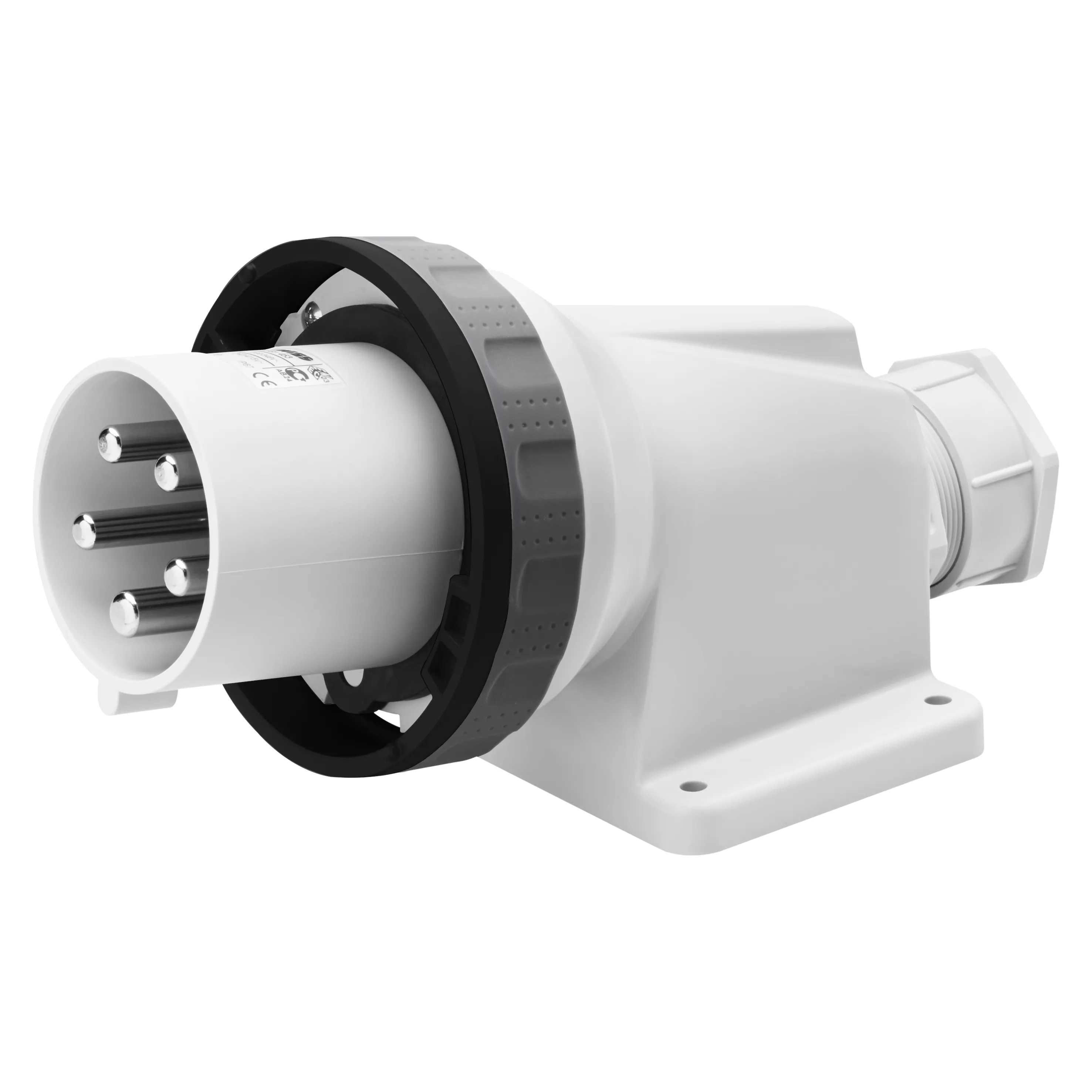 Fisa Dreapta cu montaj aparent In Unghi De 90° IP67 3P+N+E 63A 480-500V 50/60Hz Negru 7H Terminal Manta Gewiss GW61455