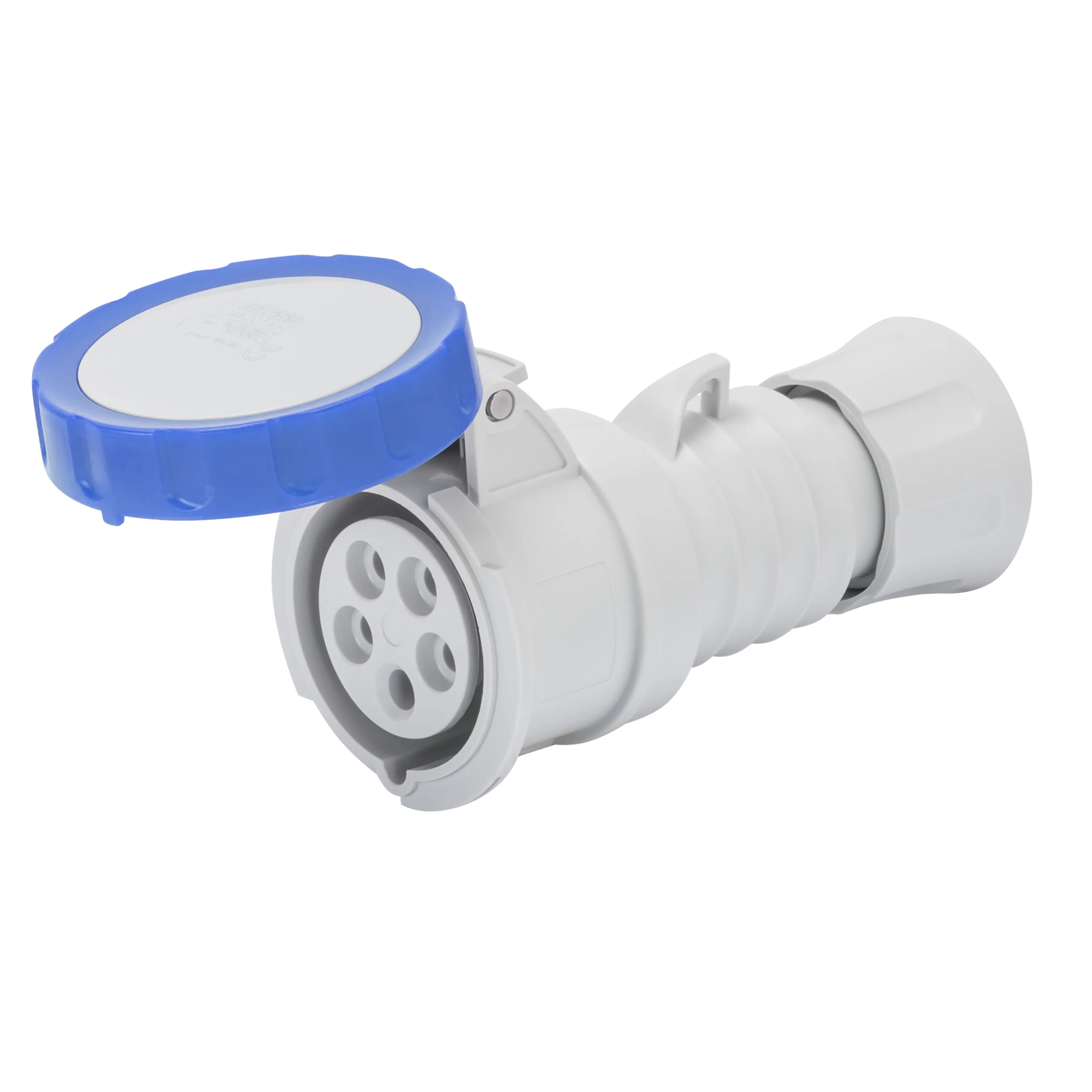Priza Mobila Dreapta HP IP66/IP67/IP68/IP69 3P+N+E 16A 200-250V 50/60Hz Albastru 9H Cablaj Cu Surub Gewiss GW62028H