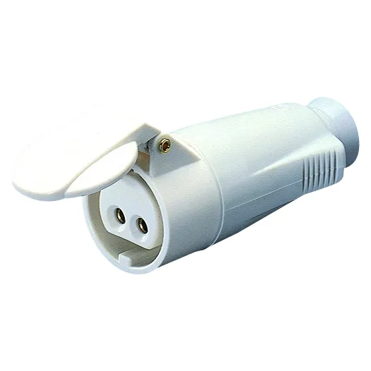 Priza Mobila Dreapta IP44 2P 32A 20-25V Si 40-50V C.C. Alb 10H Cablaj Cu Surub Gewiss GW62081
