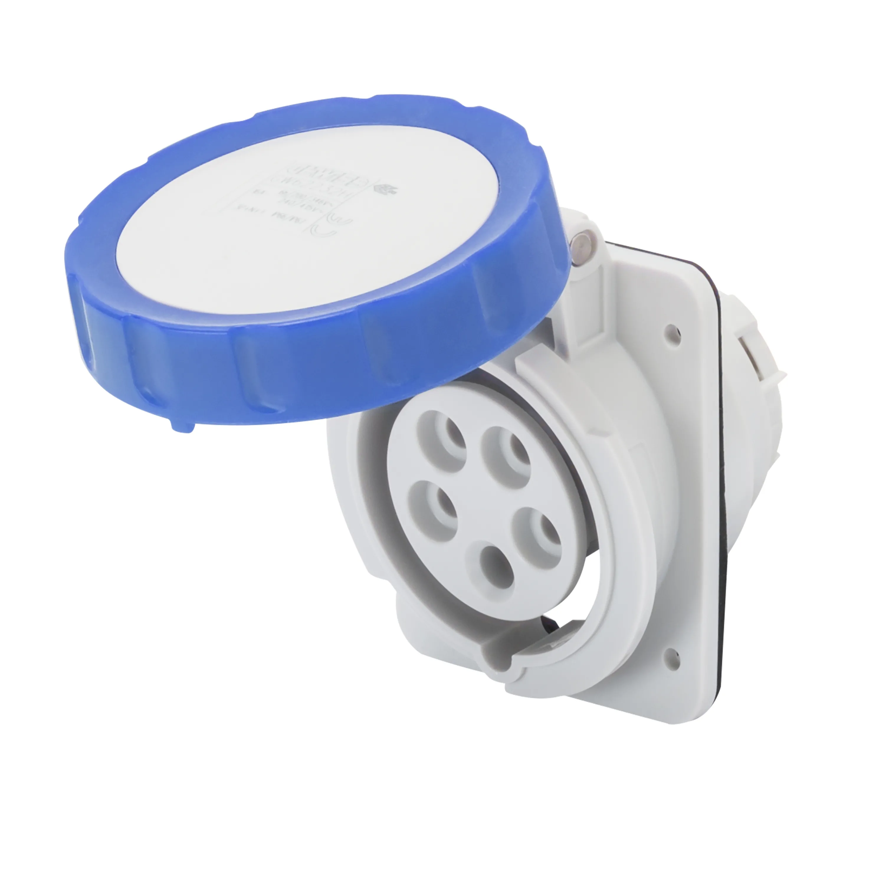 Priza Cu Montaj Incastrat In Unghi De 10° HP IP66/IP67 3P+N+E 16A 200-250V 50/60Hz Albastru 9H Cablaj Cu Surub Gewiss GW62229H
