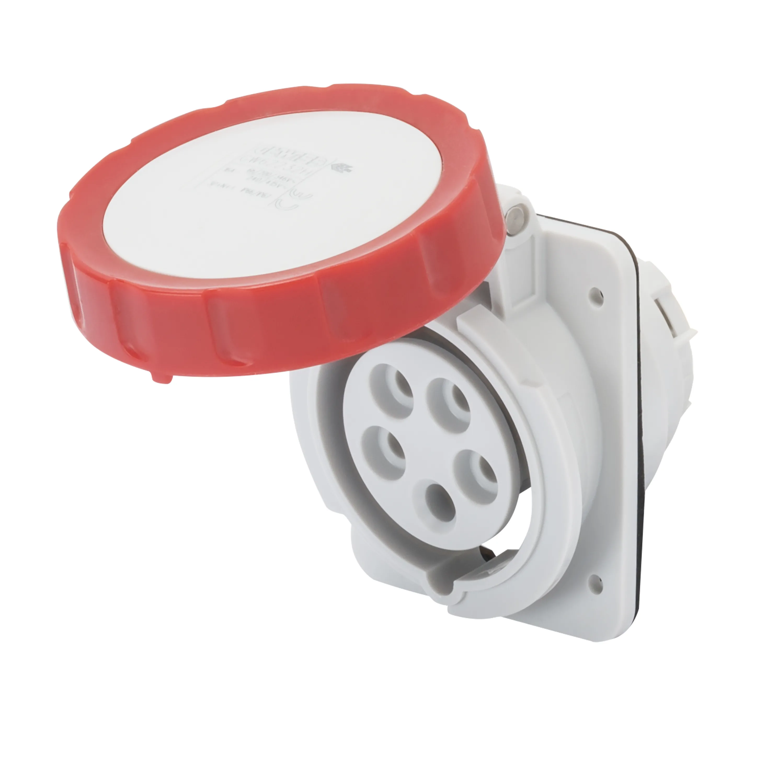 Priza Cu Montaj Incastrat In Unghi De 10° HP IP66/IP67 2P+E 16A 380-415V 50/60Hz Rosu 9H Cablaj Cu Surub Gewiss GW62230H