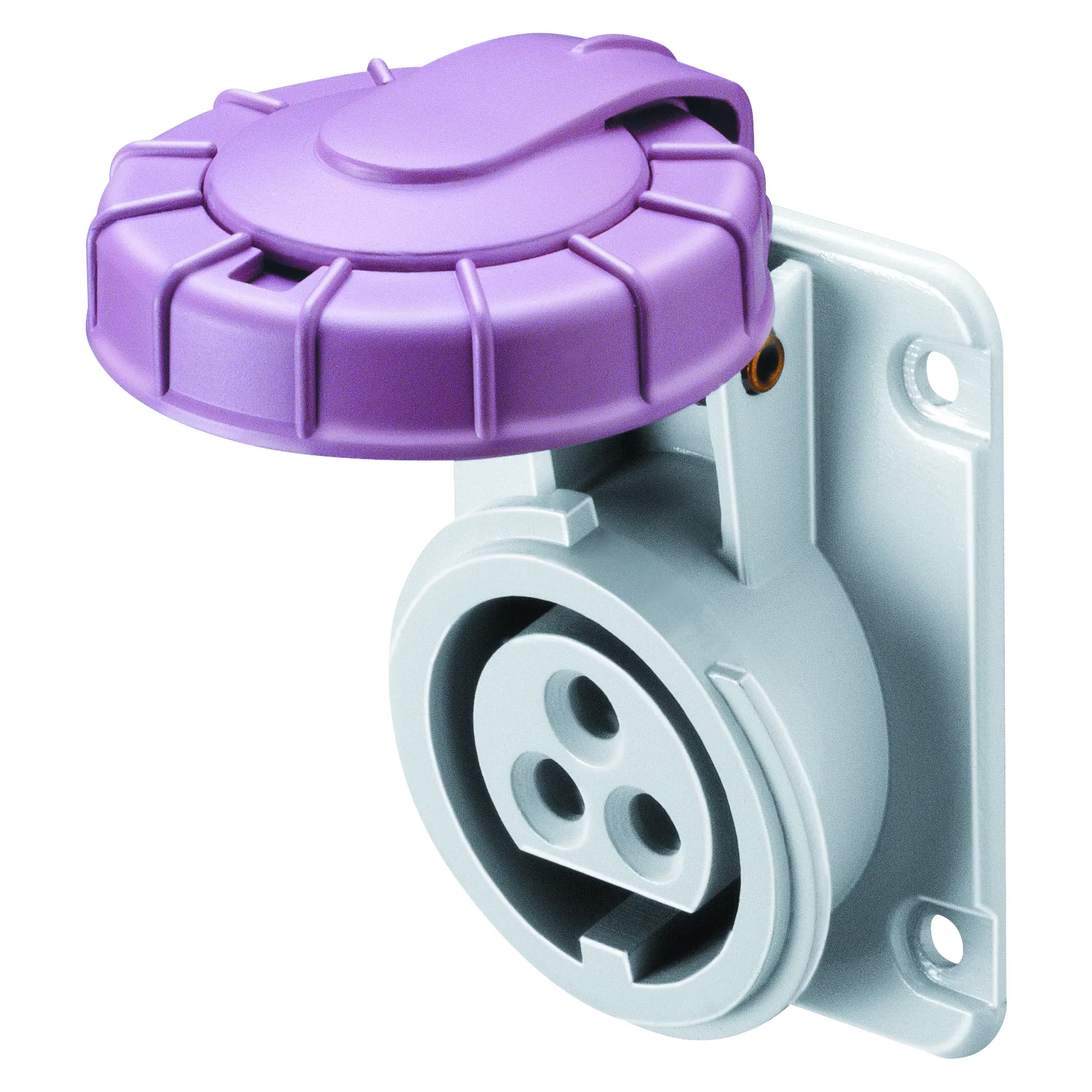 Priza cu montaj incastrat in unghi de 10° 2p 16a 20-25v 50-60hz violet n.r. cablare cu surub gewiss gw62365