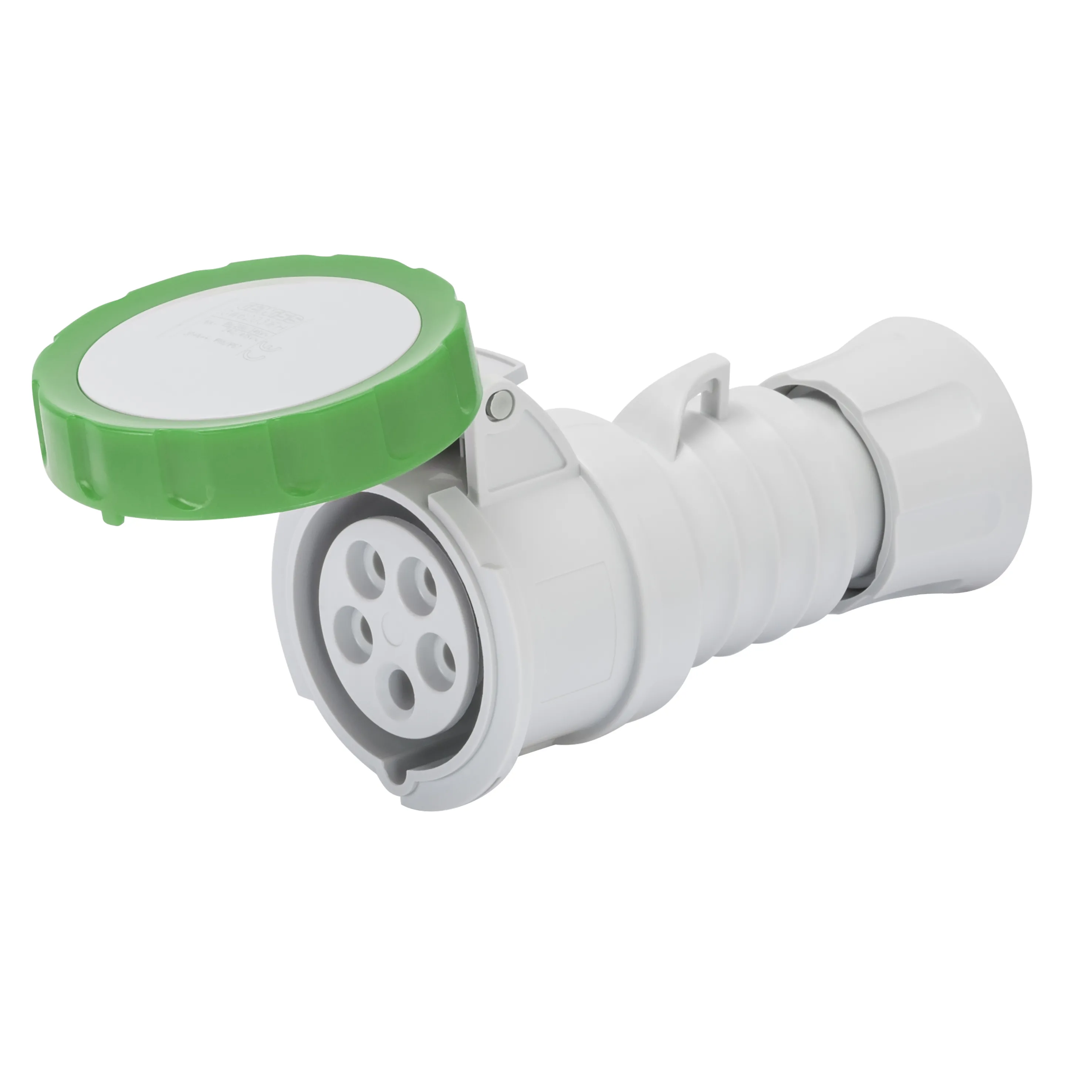 Priza Mobila Dreapta HP IP66/IP67/IP68/IP69 3P+N+E 16A >50V > 300-500Hz- Verde 2H Cablaj Cu Surub Gewiss GW62743H