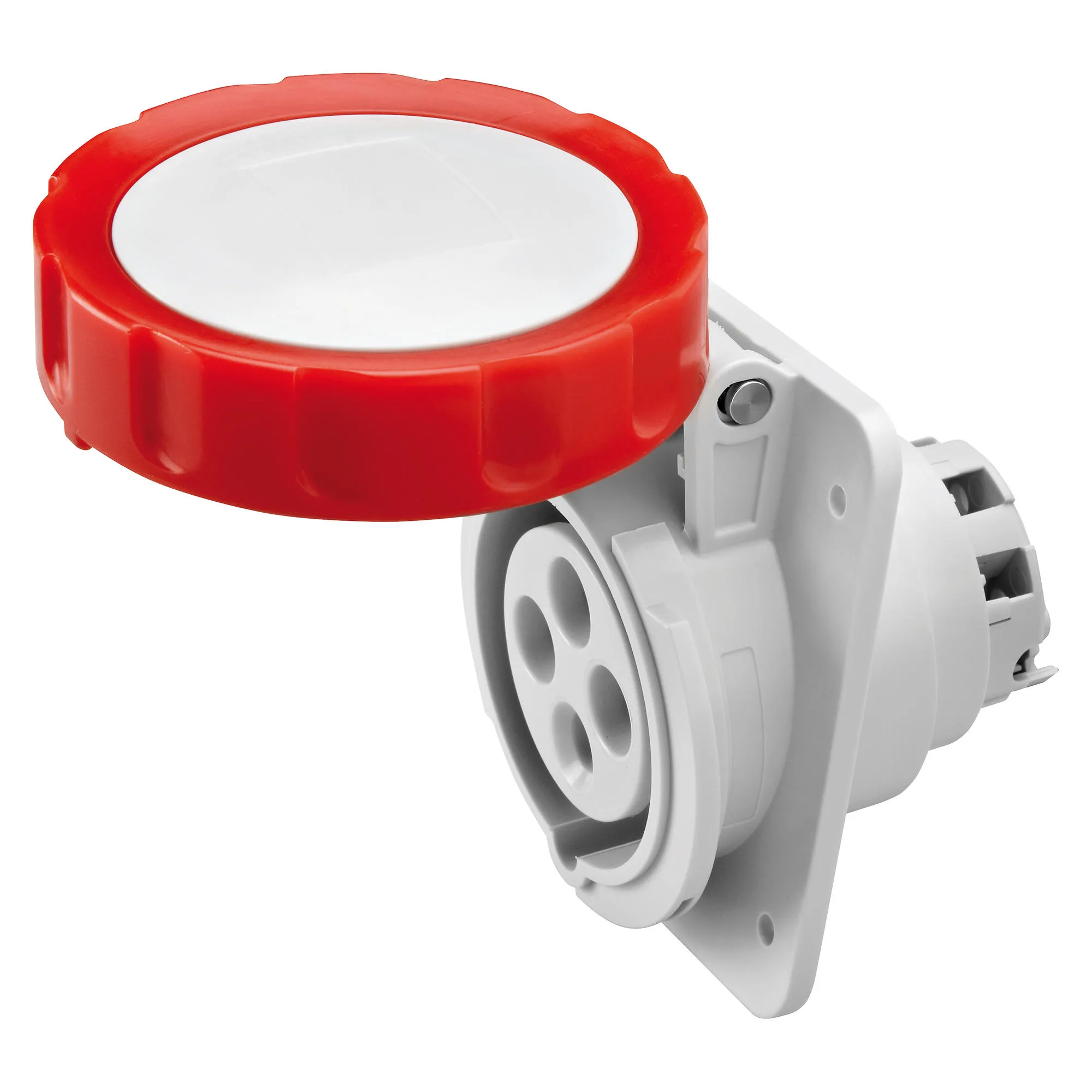 Priza Cu Montaj Incastrat In Unghi De 10° HP IP66/IP67 3P+E 16A 440-460V 60Hz Rosu 11H Cablaj Cu Surub Gewiss GW62844H