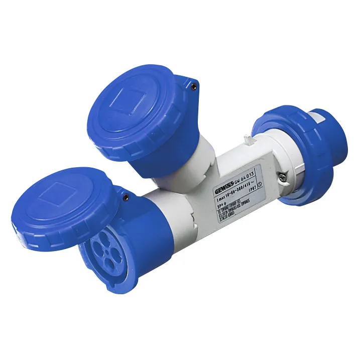 Multiple iesiri socket-couplers 2 ip67 fisa 16a 2 prize 3p+e 230v 50/60hz albastru 9h gewiss gw64011
