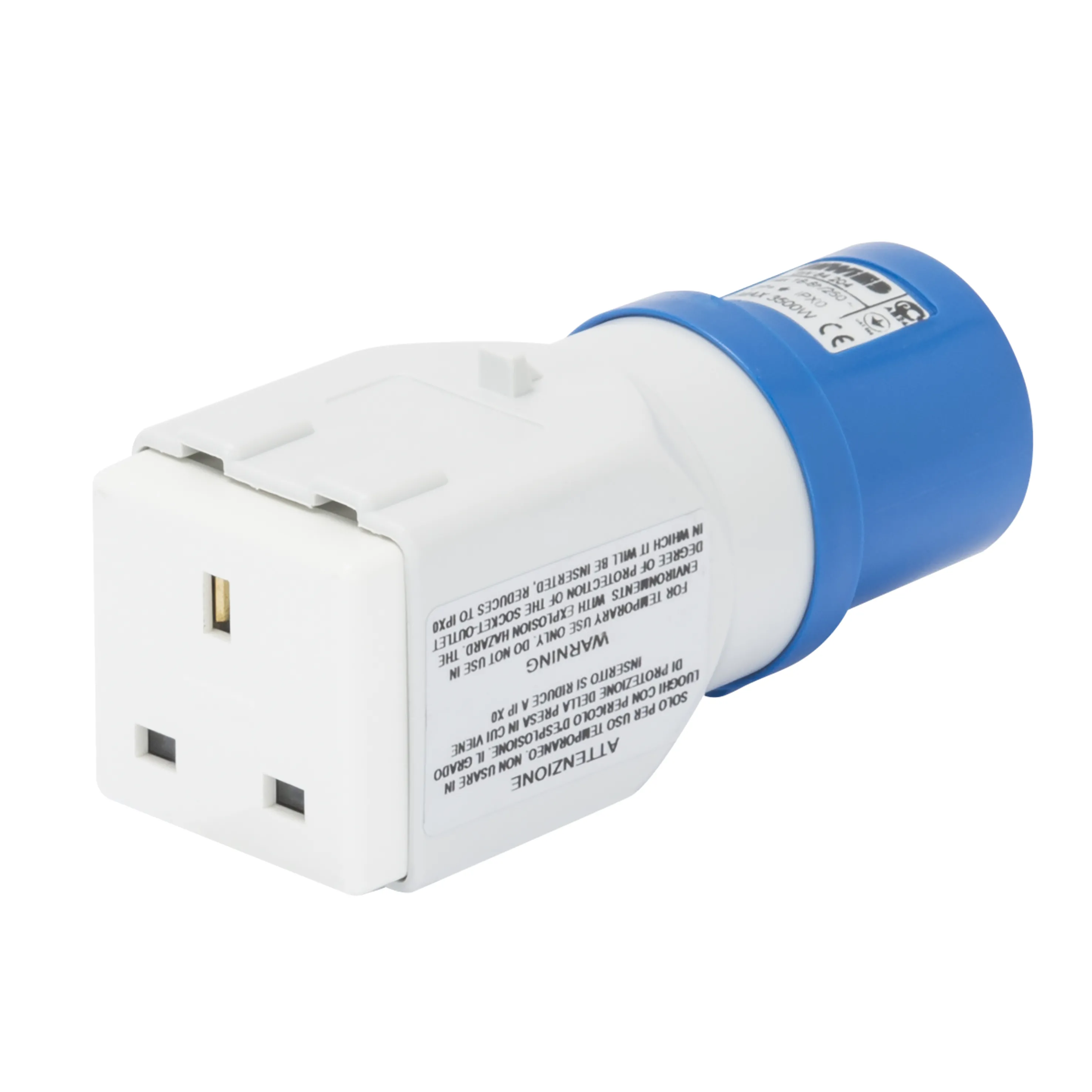 Adaptor De Sistem De La IP44 Industrial La IP44 Casnic Priza 2P+E 16A 230V Ac 50/60Hz 1 Priza 2P+E 13A British Std. Gewiss GW64204 