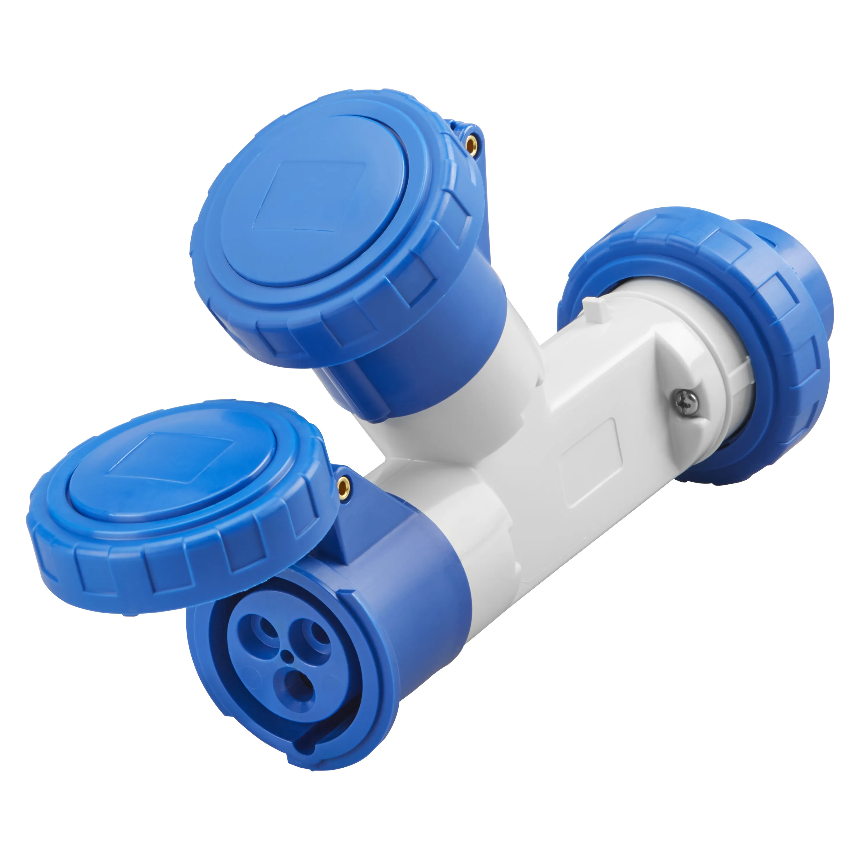 MultIPle Iesiri Socket-Couplers 2 IP67 Fisa 16A 2 Prize 2P+E 230V 50/60Hz Albastru 6H Gewiss GW64010 