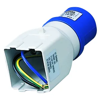 Adaptor de sistem de la industrial la casnic priza 2p+e 16a 230v ac 50/60hz fiting pentru gama de sisteme cu 2 module gewiss gw64206