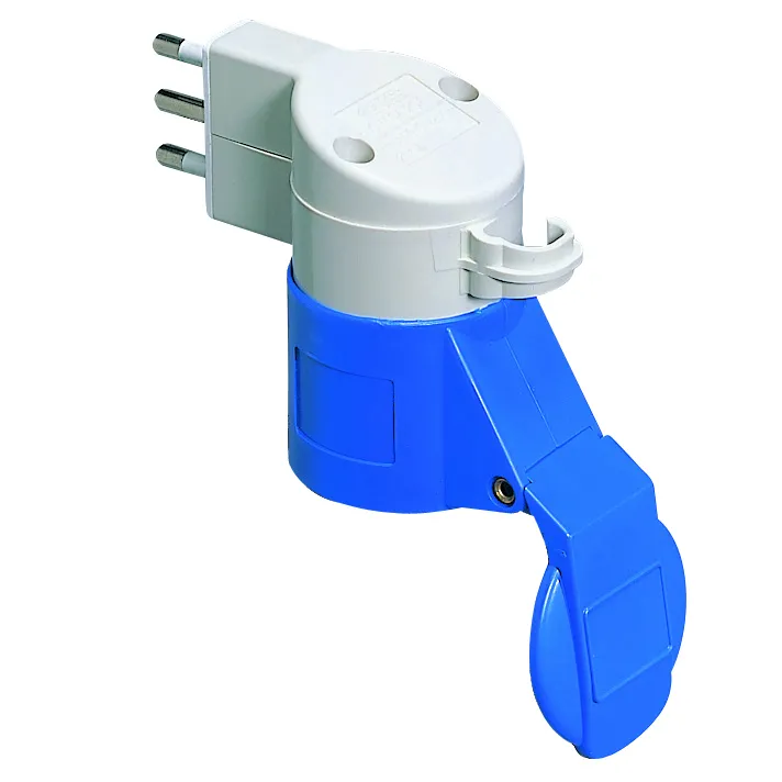 Adaptor de sistem de la interior la industrial ip44 fisa 2p+e 16a 250v c.a. s17 50/60hz priza 2p+e 16a 230v c.a. gewiss gw64208
