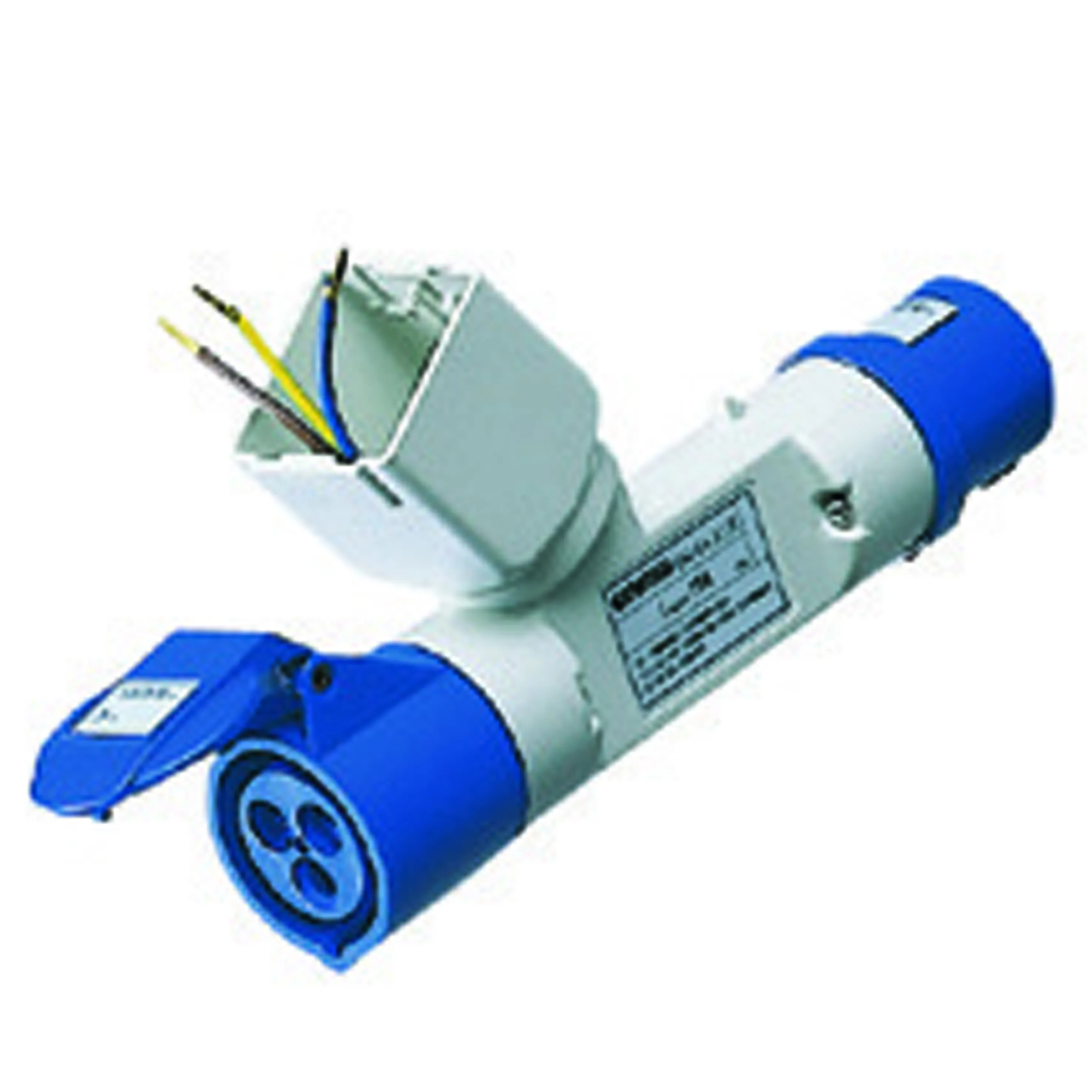 Adaptor Ramificat IP44 1 Priza Ramificata Fiting Pentru Gama De Sisteme Cu 2 Module Fisa 2P+E 16A 230V C.A. 50/60Hz 1 Priza 2P+E 16A 230V C.A. Gewiss GW64223
