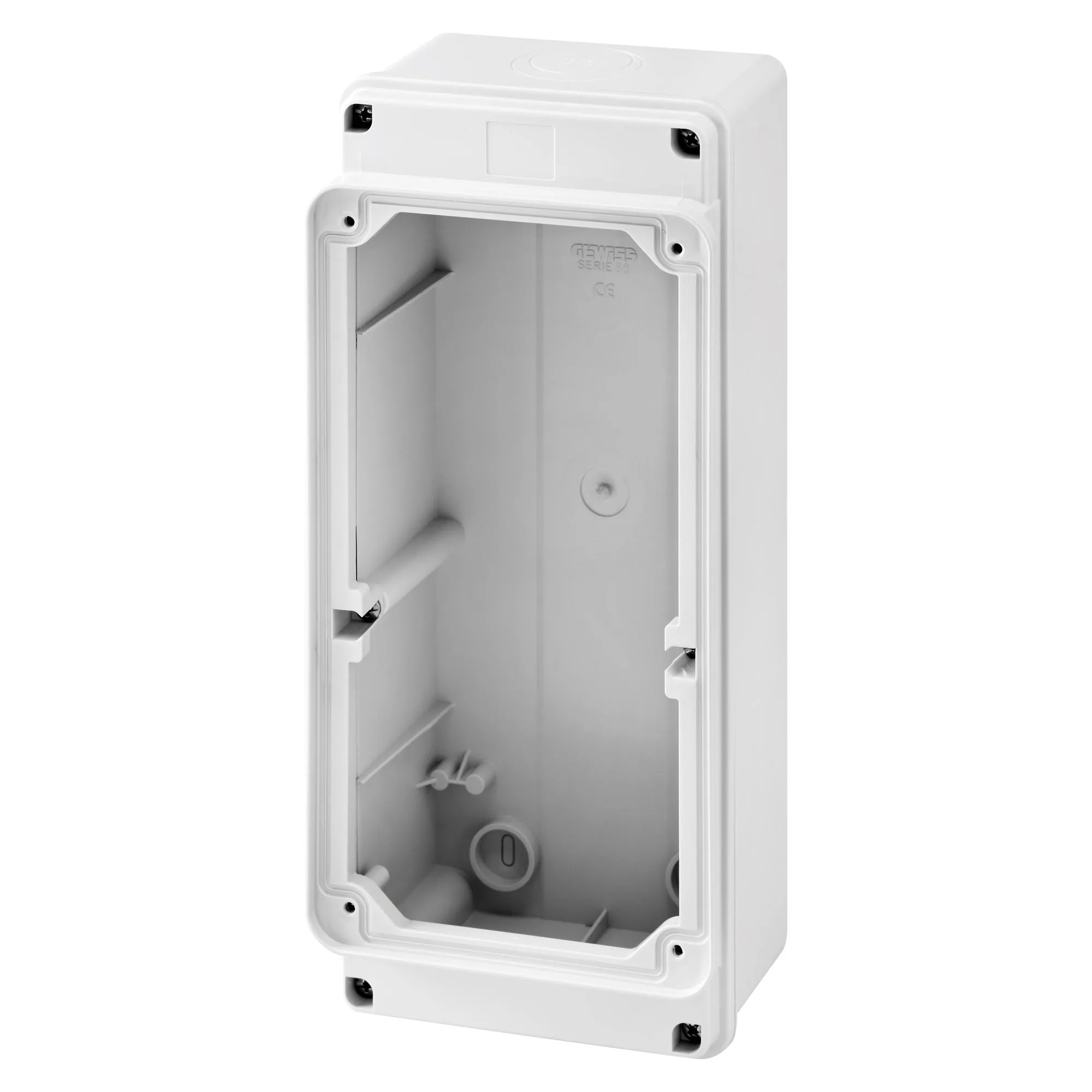 Cutie de montare pe suprafata pentru priza fixa verticala 63a cbf ip67 gewiss gw66680n