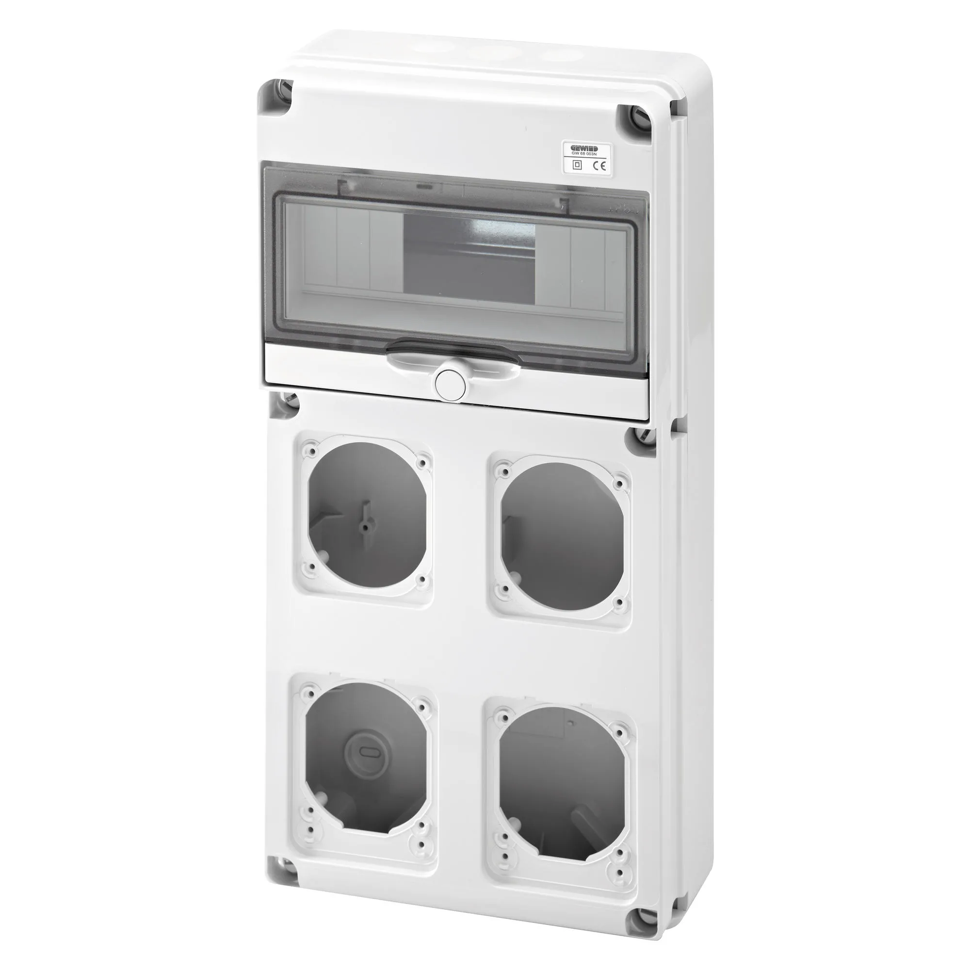 Tablou organiaze santier Q-Din 10 Module 2 Flanse Iec 16A + 2 Iec 16/32 A IP65 Gewiss GW68003N